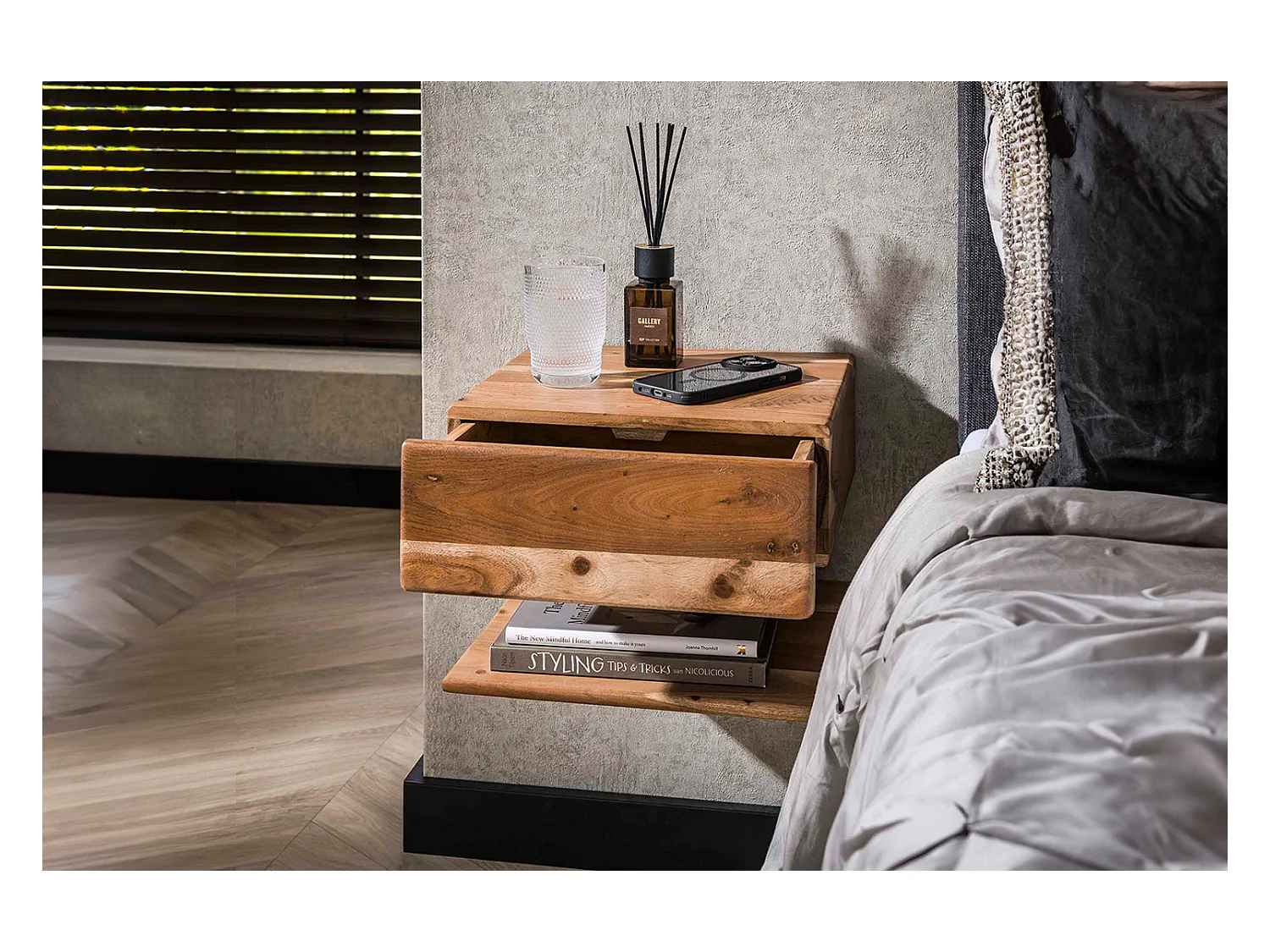 Table de nuit - Bois Bois - 32 x 35 cm - SILVEA