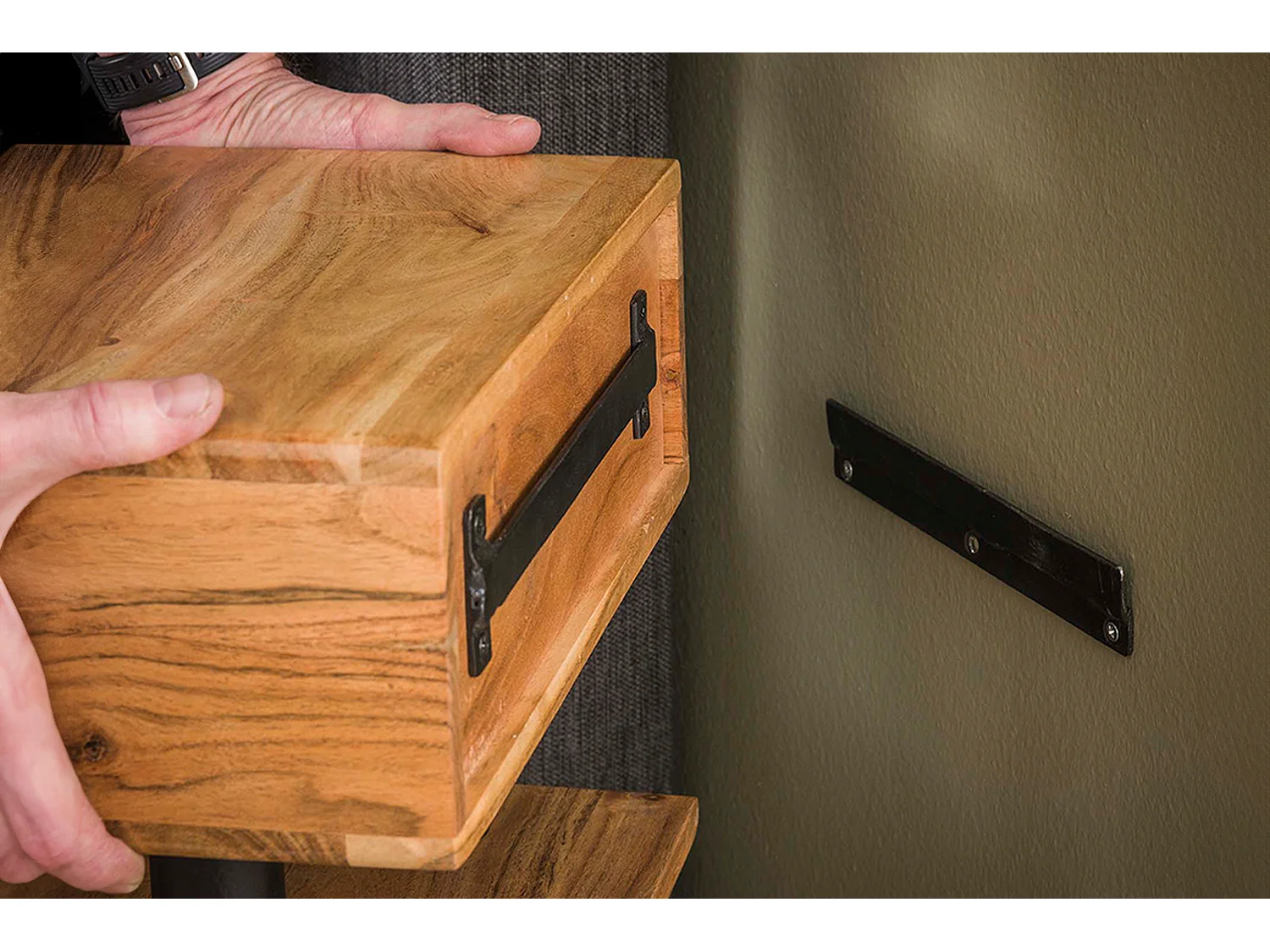 Comodino - Legno Legno - 32 x 35 cm - SILVEA