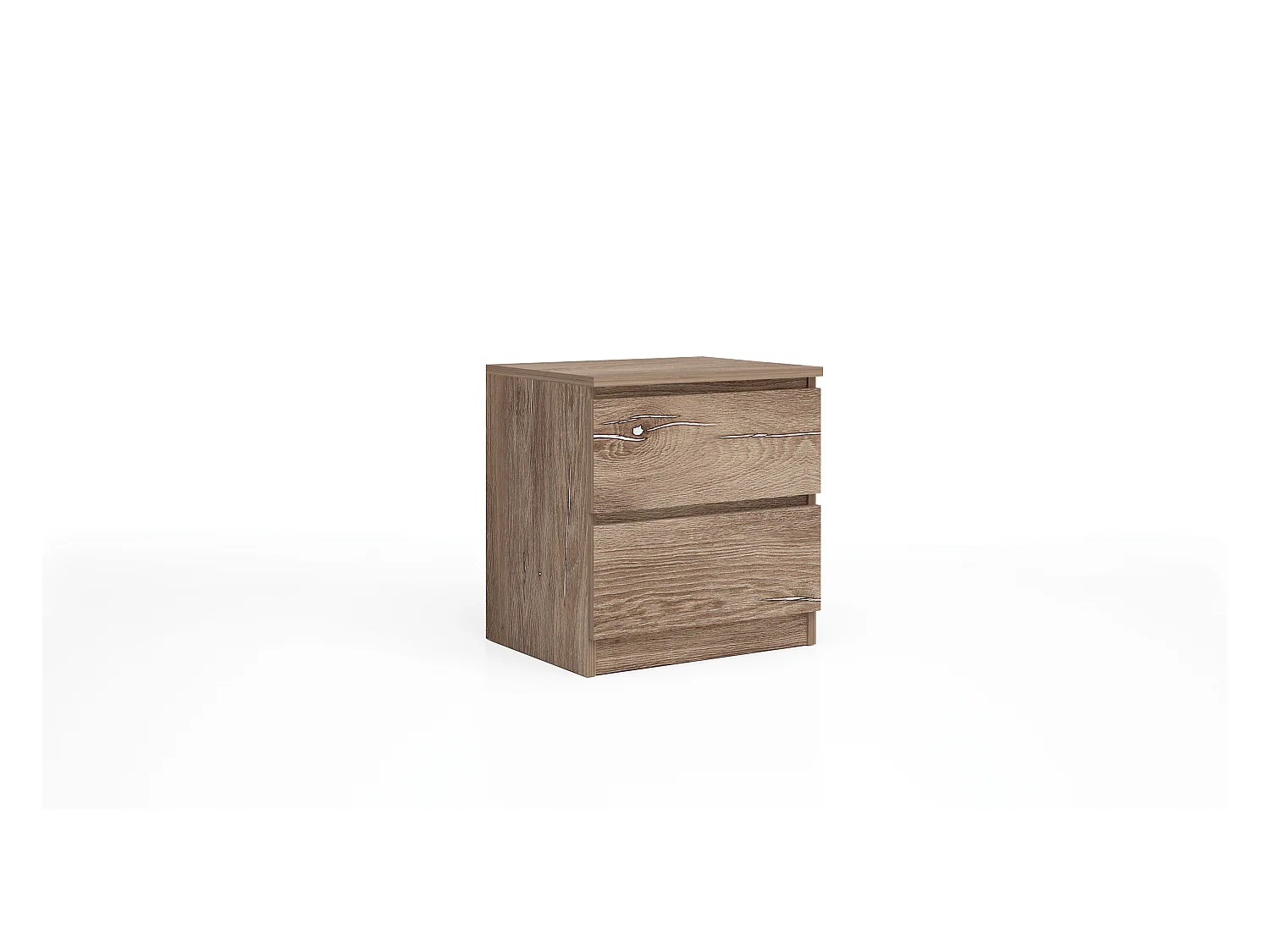 Comodino due cassetti marrone CGA4