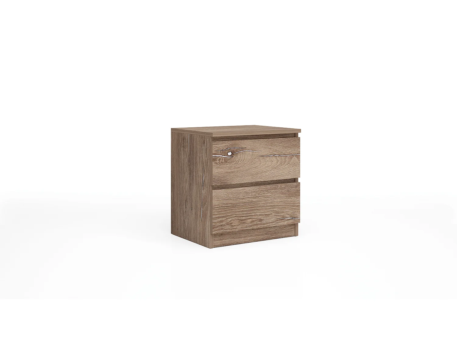 Comodino due cassetti marrone CGA4