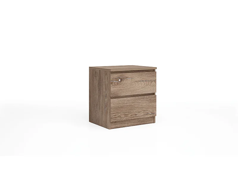 Comodino due cassetti marrone CGA4