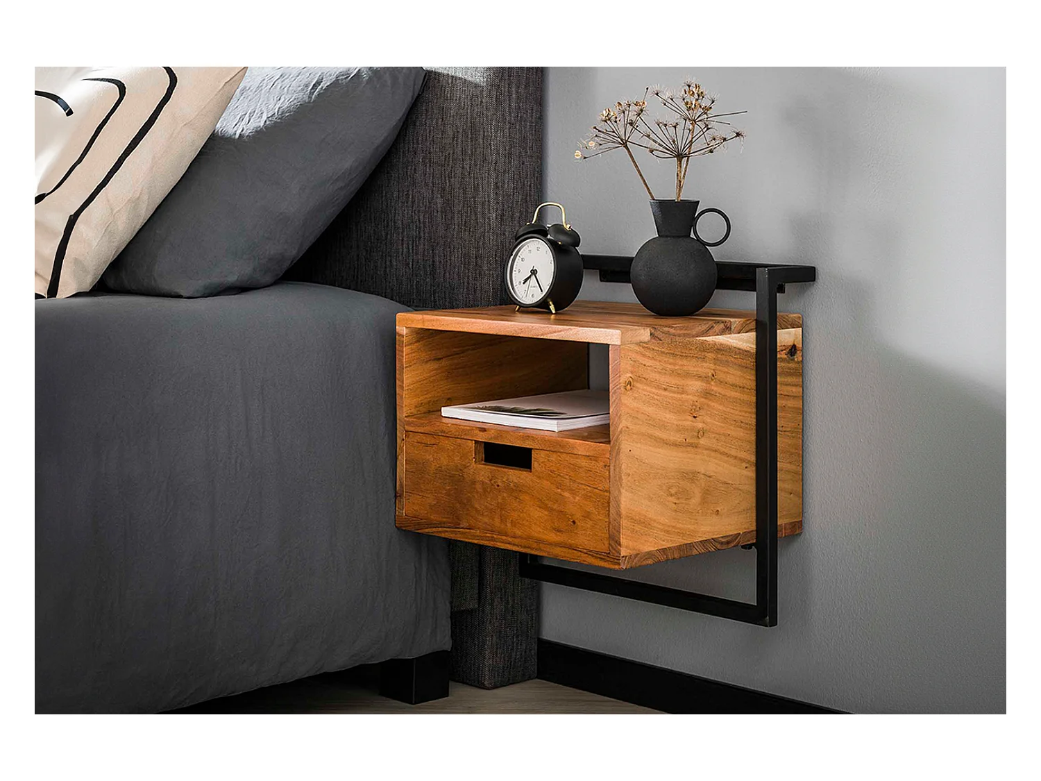 Nachttisch - Holz Holz - 35 x 44 cm - AIDY