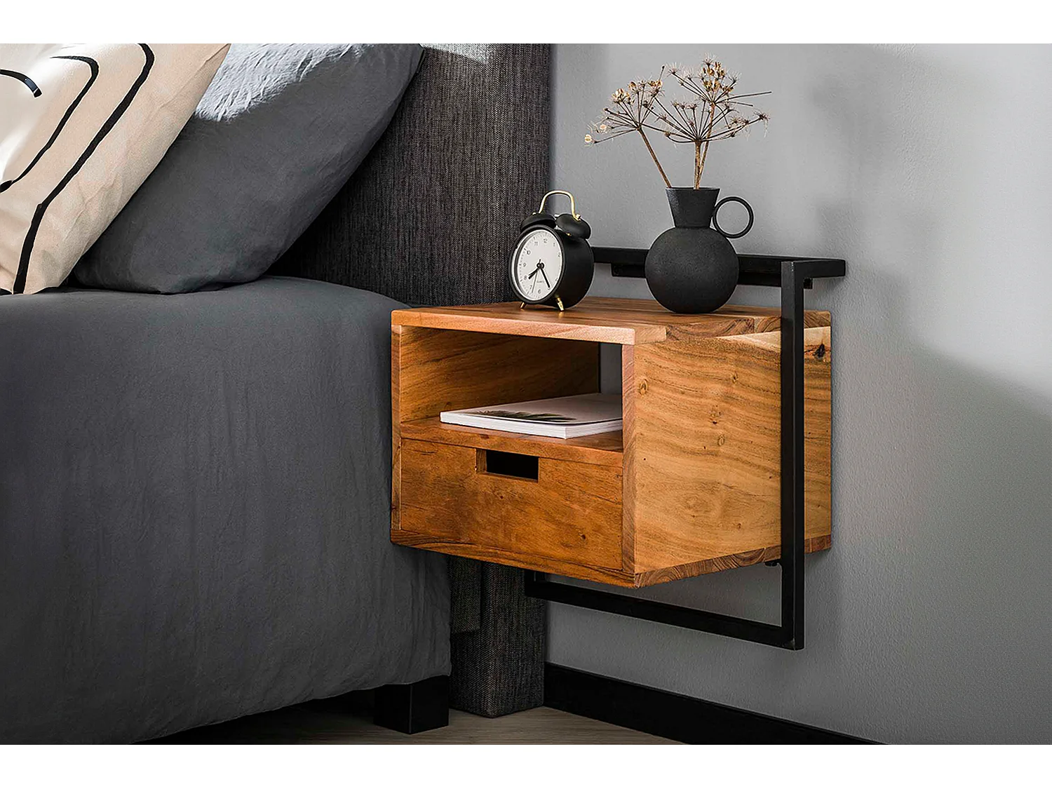 Comodino - Legno Legno - 35 x 44 cm - AIDY