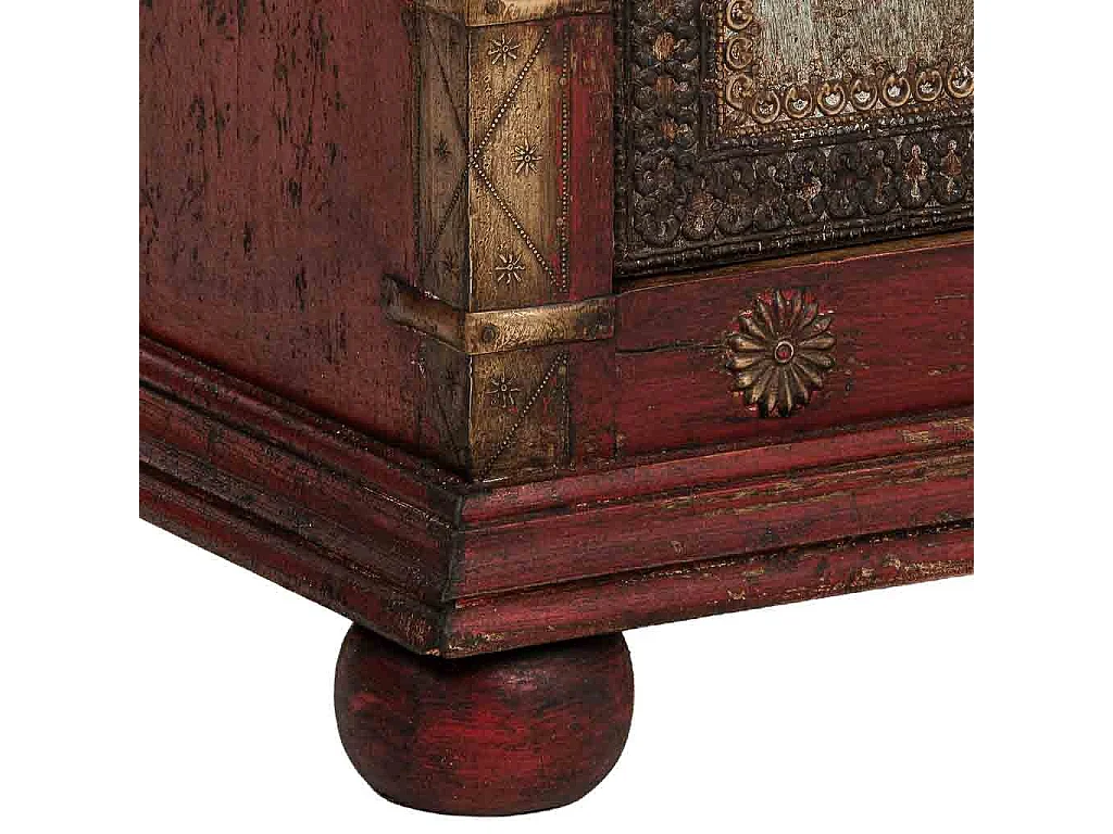 Mesa de cabeceira madeira vermelha 50x40x59