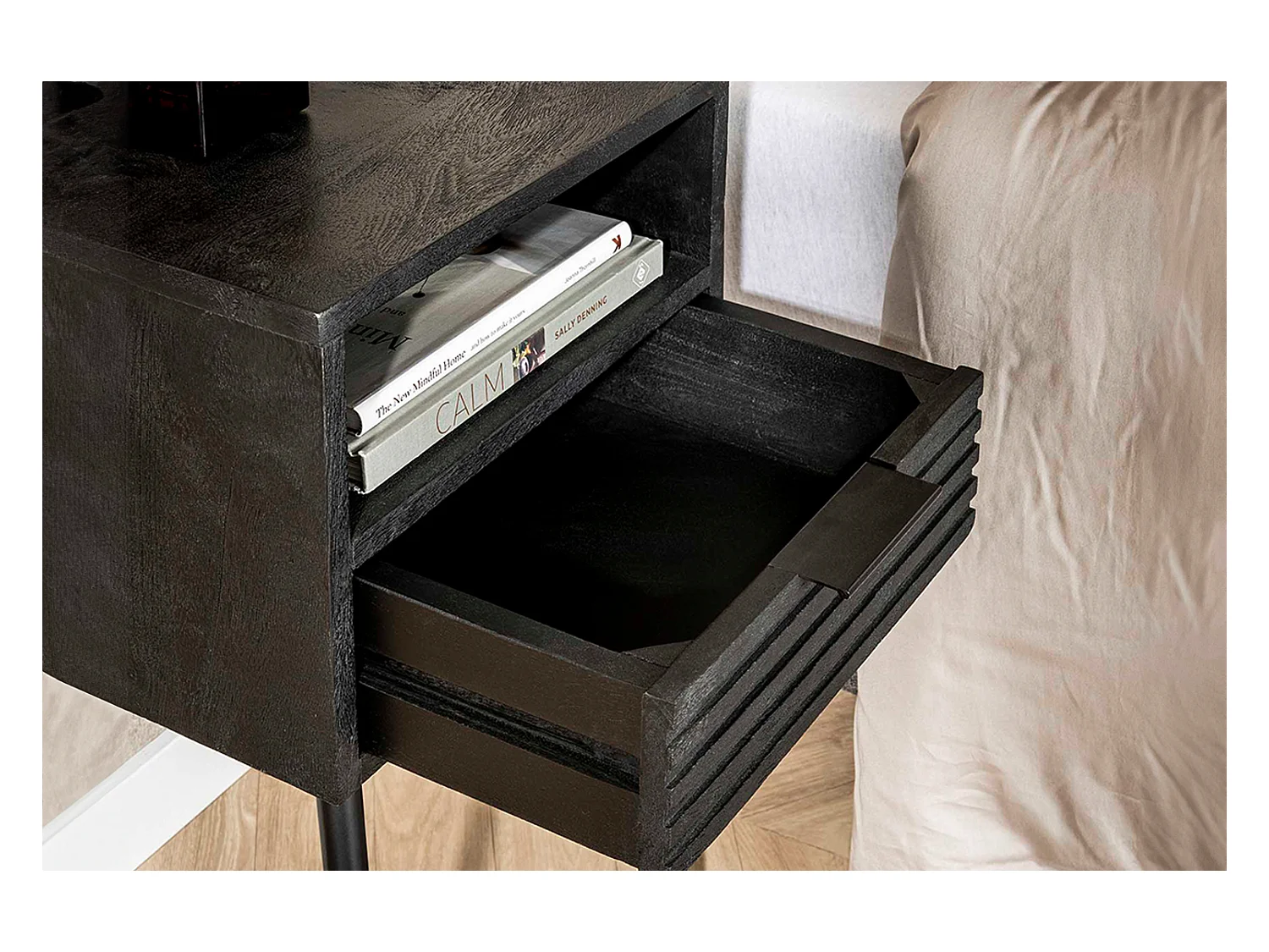 Table de nuit - Bois Bois - 35 x 35 cm - MIENA