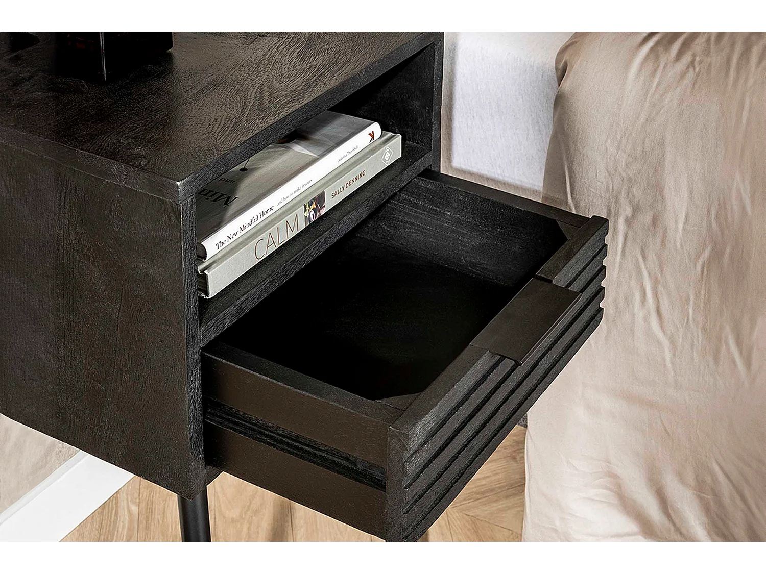 Mesilla de noche - Madera Madera - 35 x 35 cm - MIENA