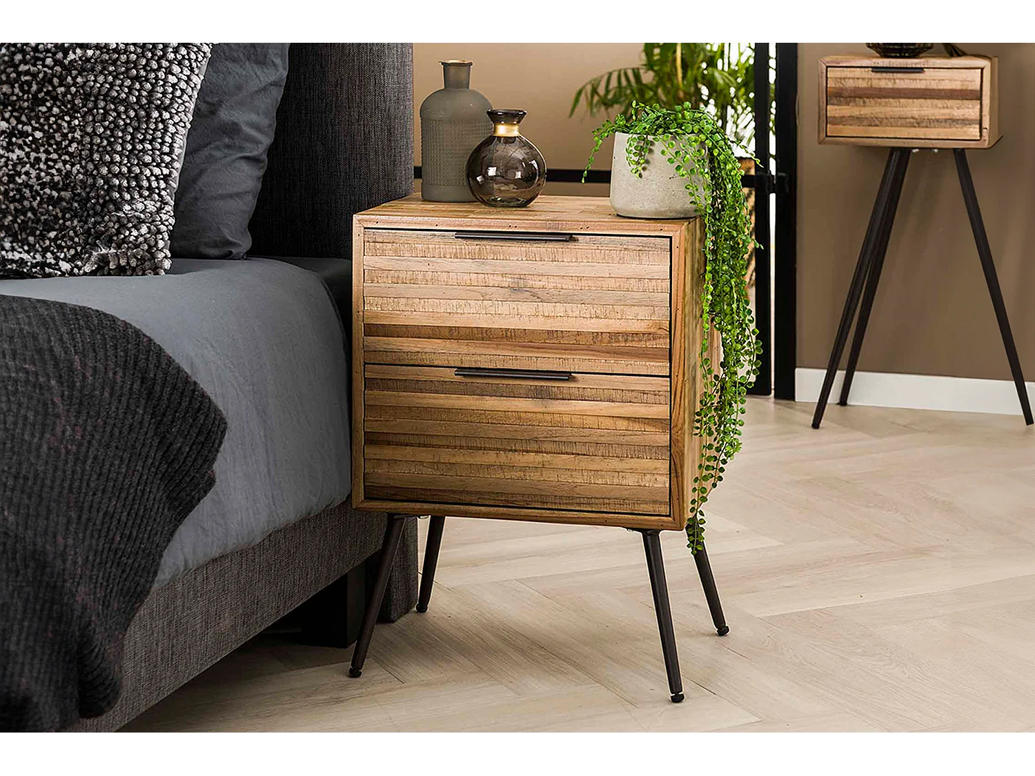 Mesilla de noche - Madera Madera - 30 x 45 cm - TICAR