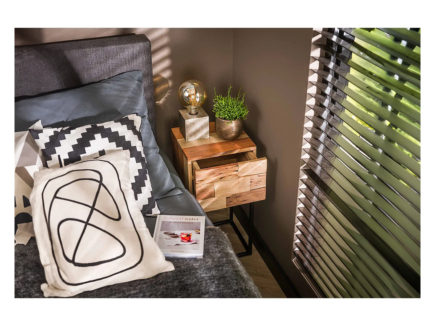 Table de nuit - Bois Bois - 30 x 30 cm - MILLA