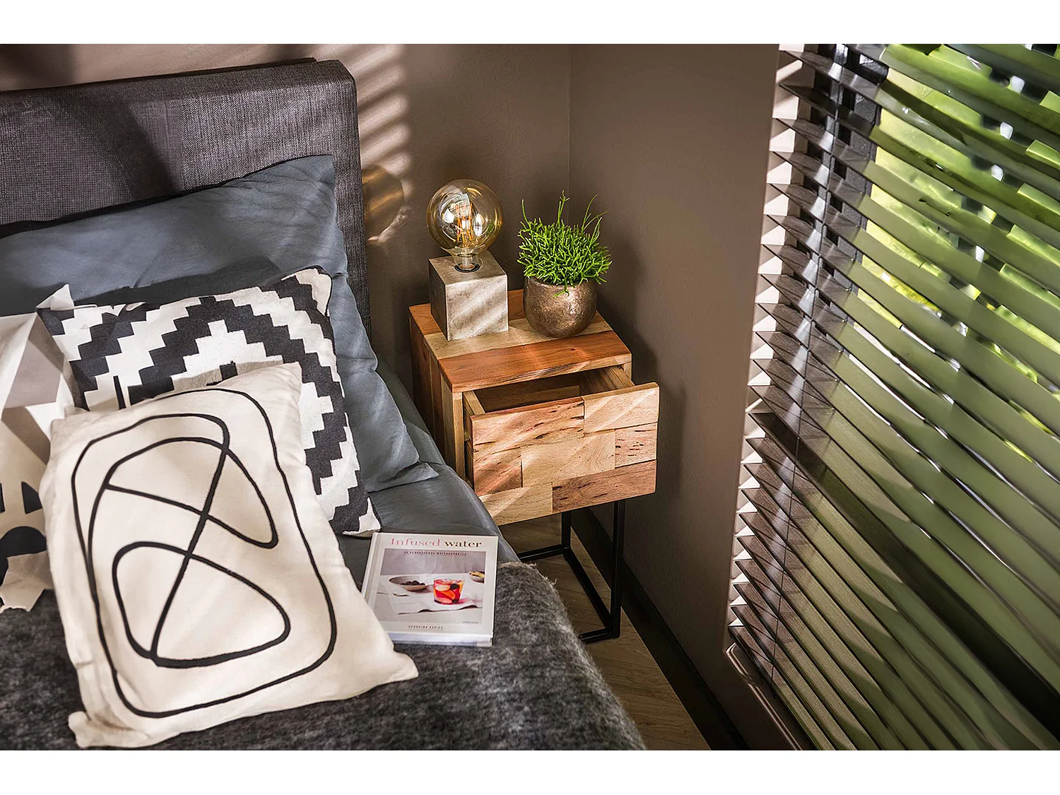 Nachtkastje - Hout Hout - 30 x 30 cm - MILLA