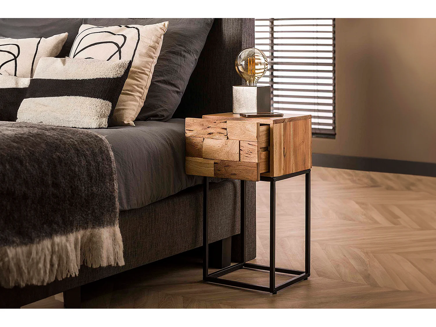 Nachtkastje - Hout Hout - 30 x 30 cm - MILLA