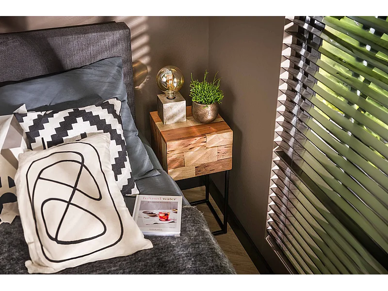 Table de nuit - Bois Bois - 30 x 30 cm - MILLA