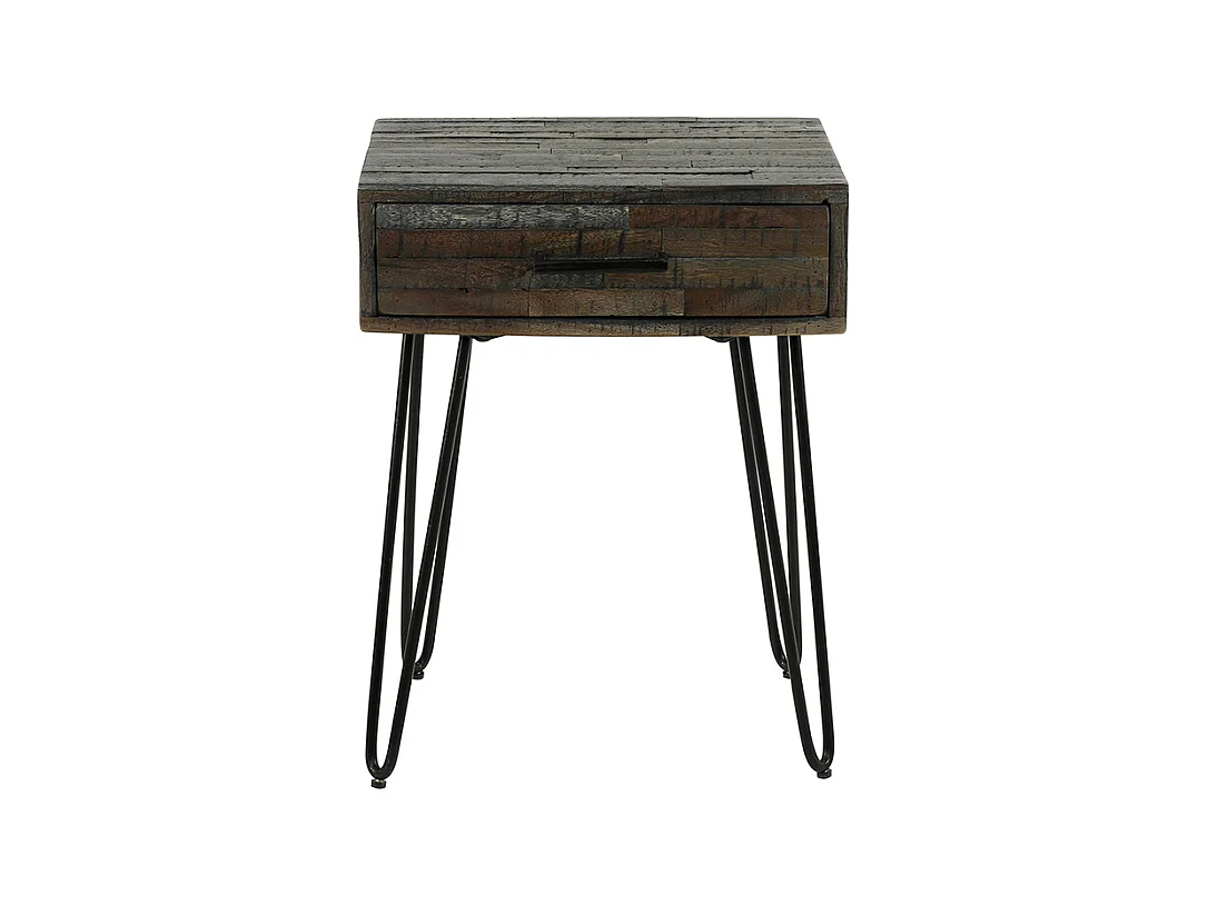 Table de nuit - Gris Bois - 45 x 35 cm - MESA