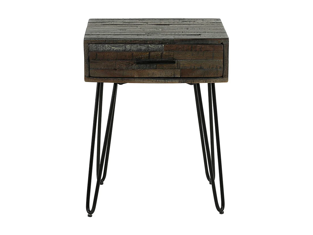 Table de nuit - Gris Bois - 35 x 45 cm - MESA