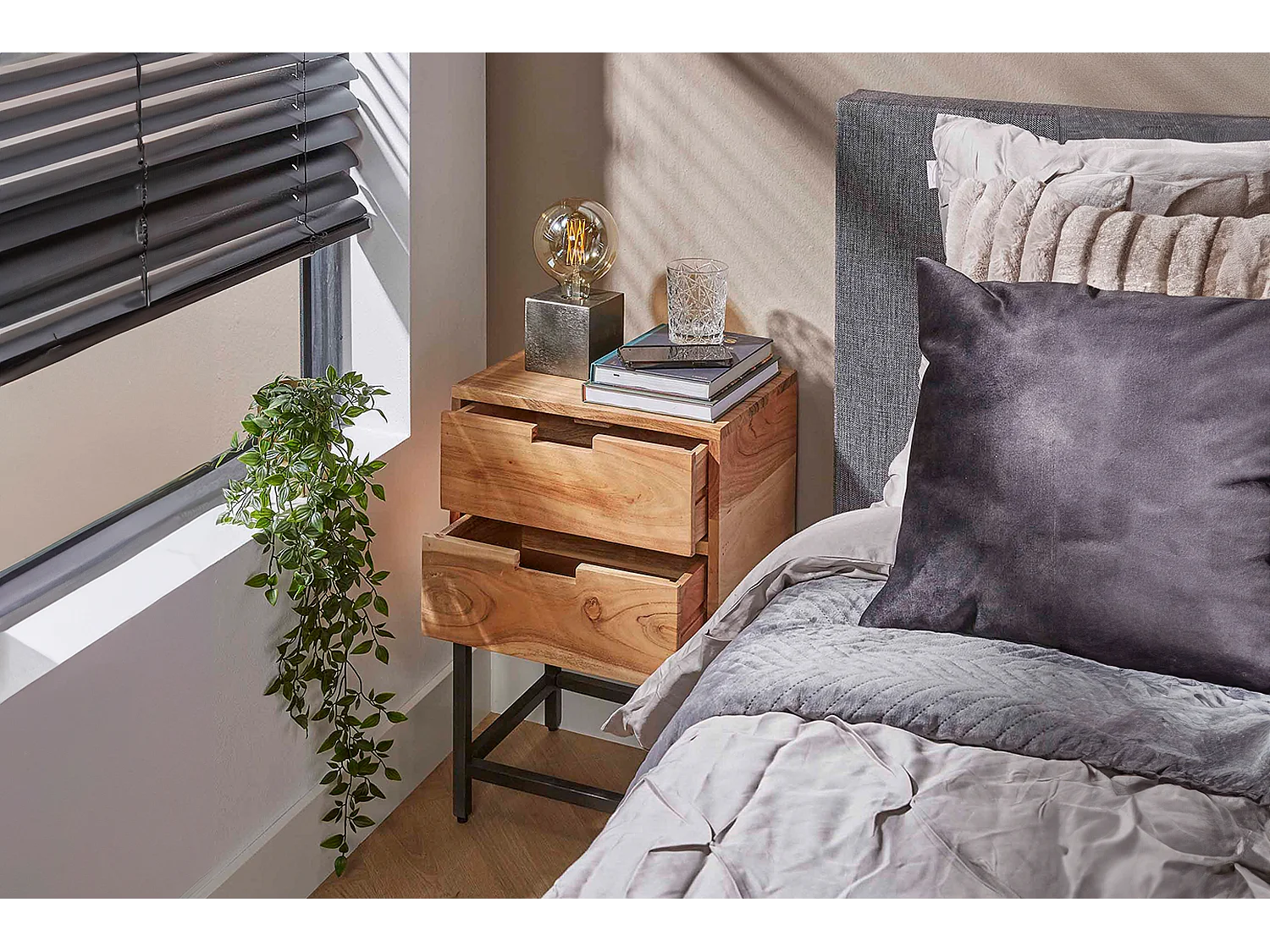 Mesilla de noche - Madera Madera - 30 x 40 cm - FATY