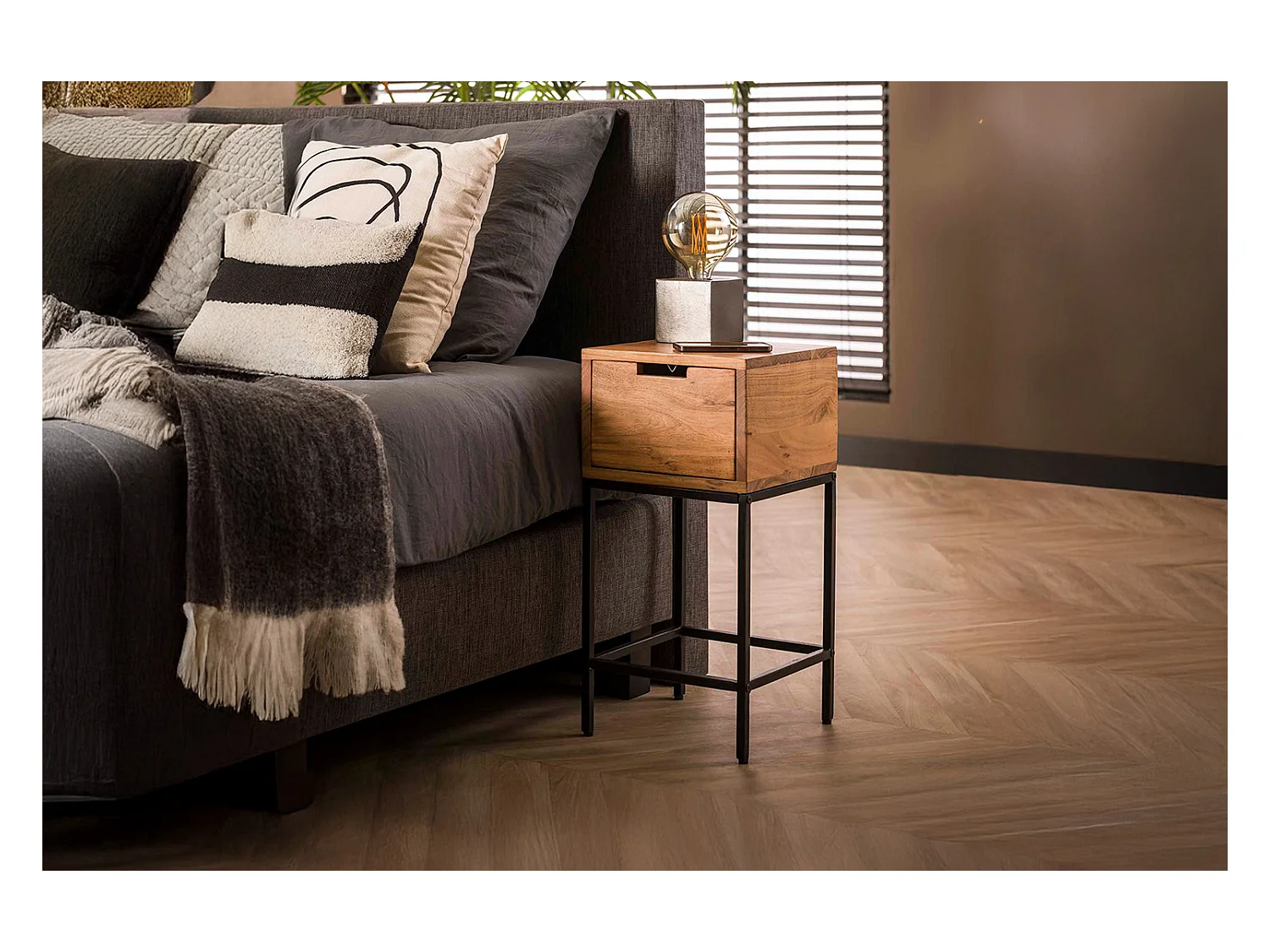 Table de nuit - Bois Bois - 30 x 30 cm - FATY