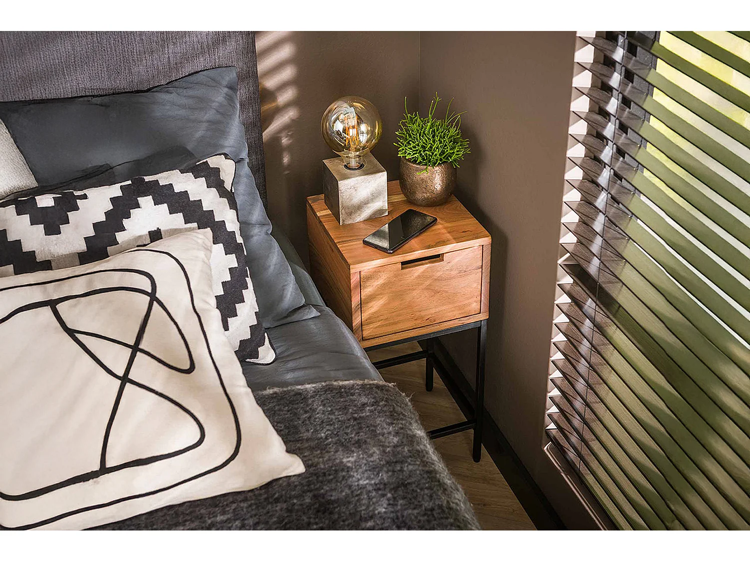 Table de nuit - Bois Bois - 30 x 30 cm - FATY