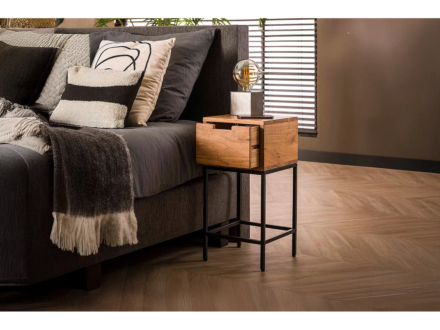 Comodino - Legno Legno - 30 x 30 cm - FATY