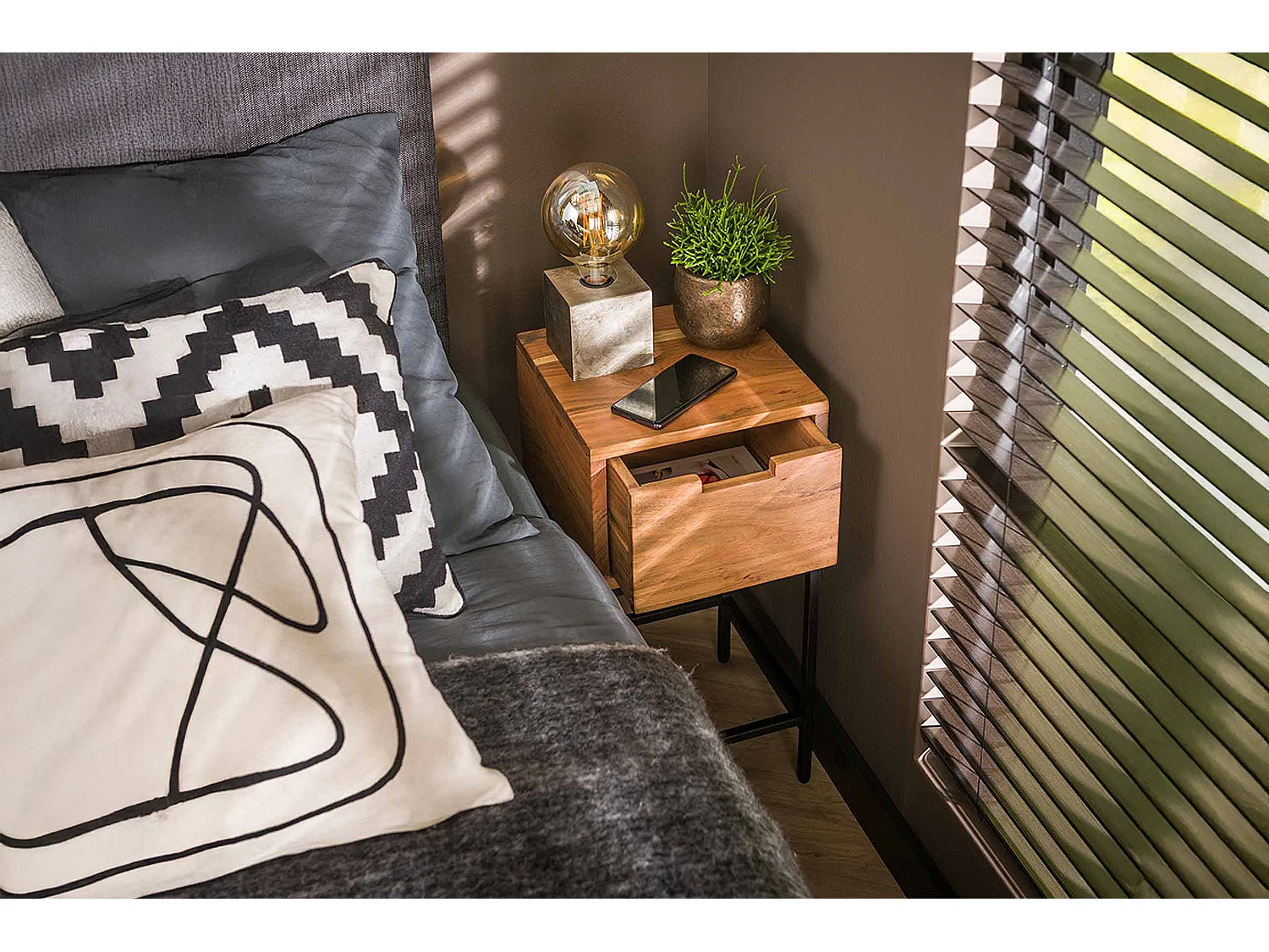 Comodino - Legno Legno - 30 x 30 cm - FATY