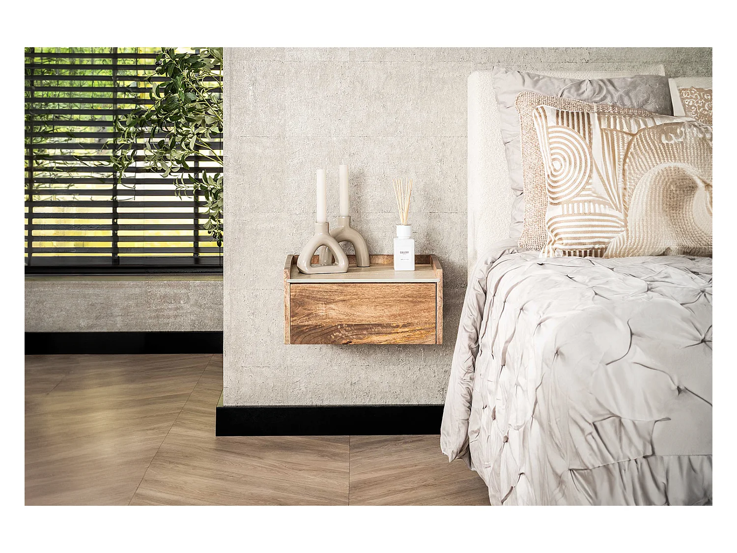 Table de nuit - Bois Bois - 35 x 40 cm - NORYN