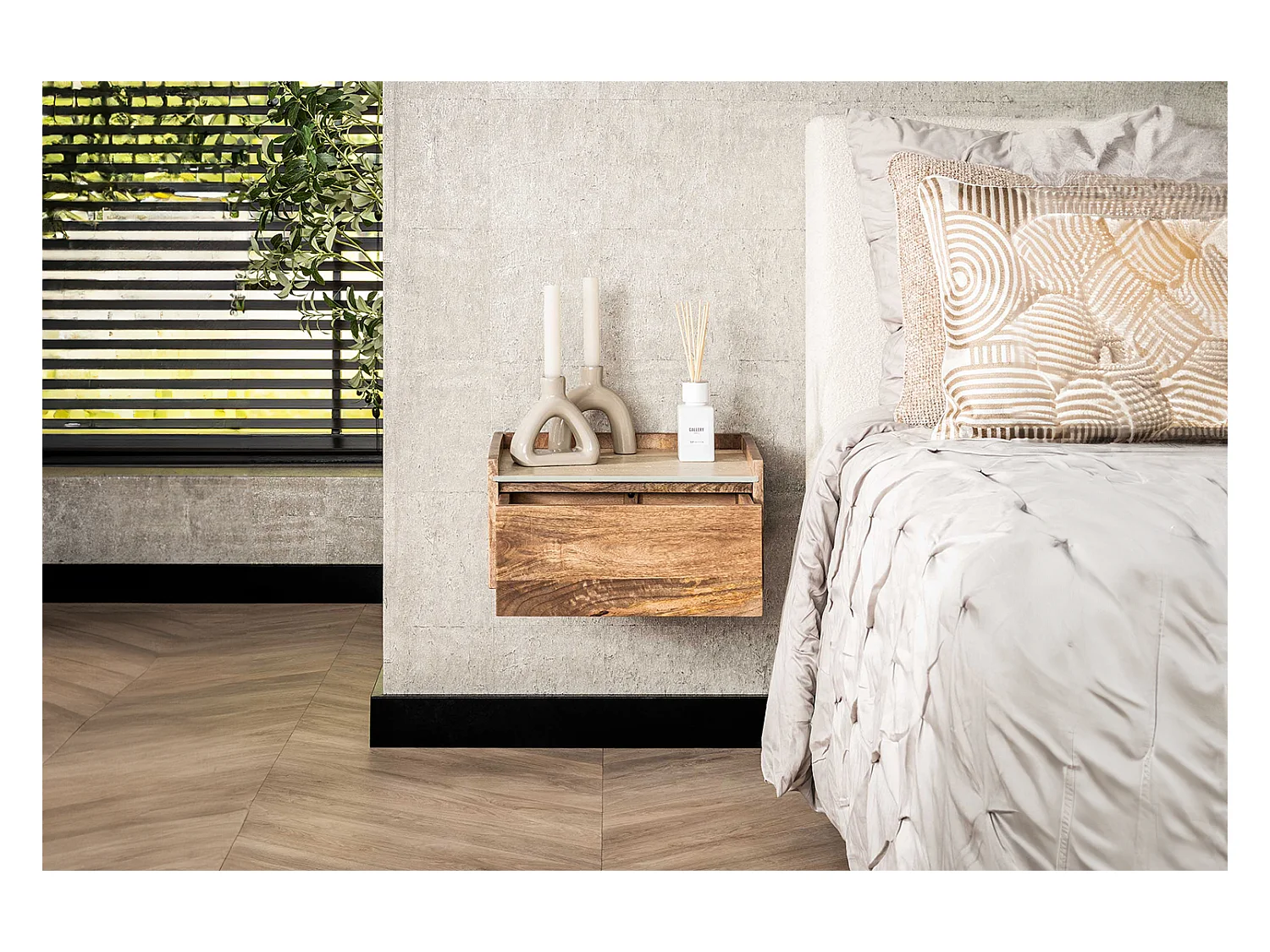 Table de nuit - Bois Bois - 35 x 40 cm - NORYN