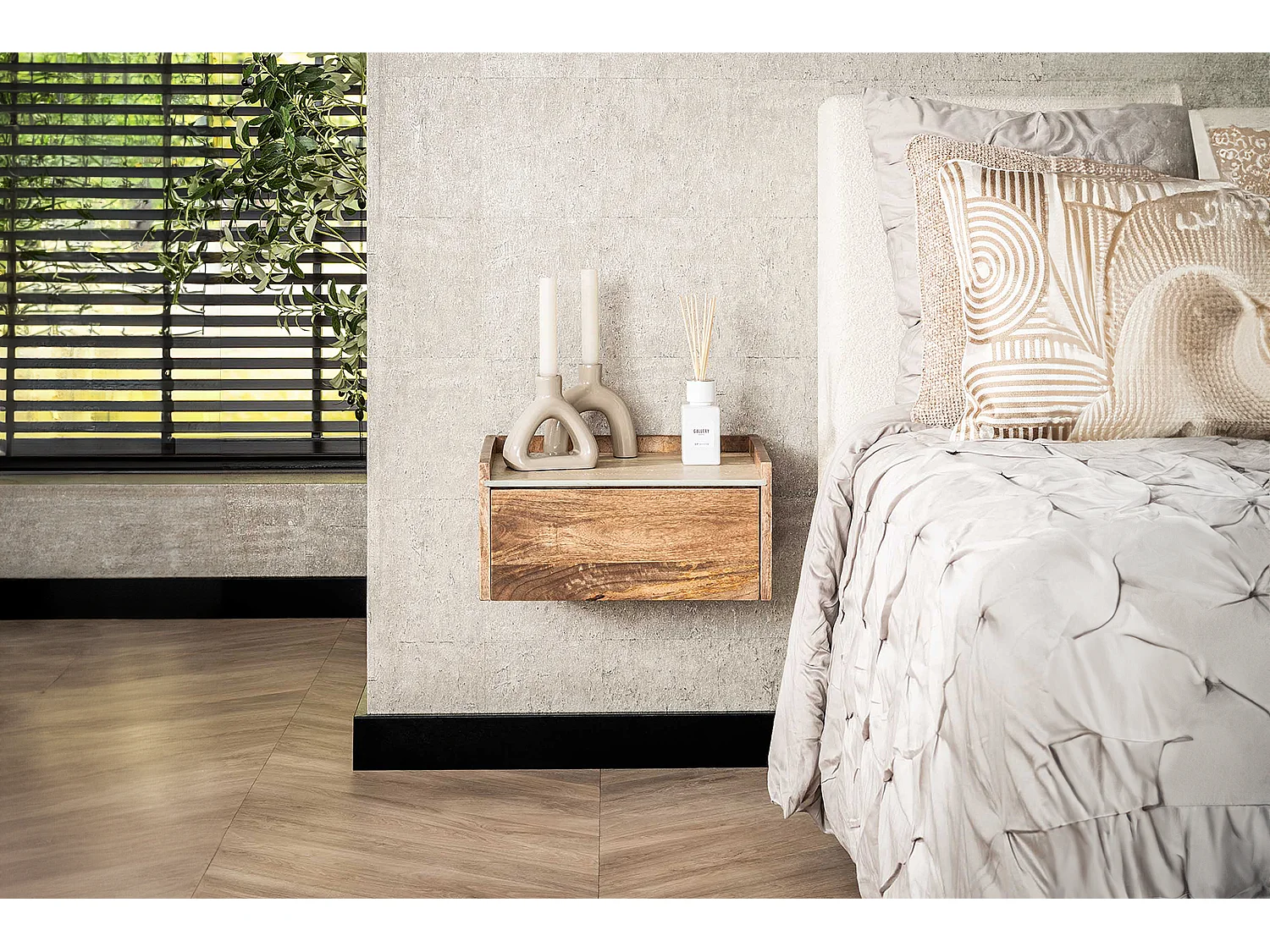 Comodino - Legno Legno - 35 x 40 cm - NORYN