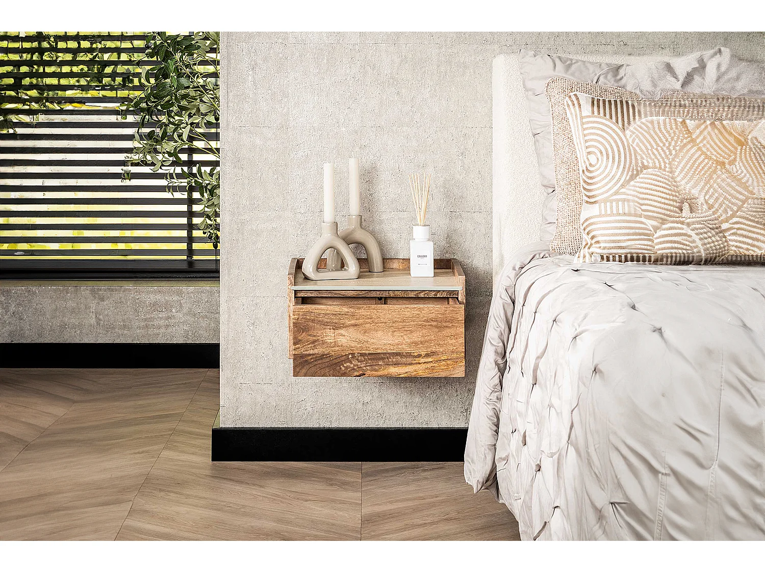 Comodino - Legno Legno - 35 x 40 cm - NORYN