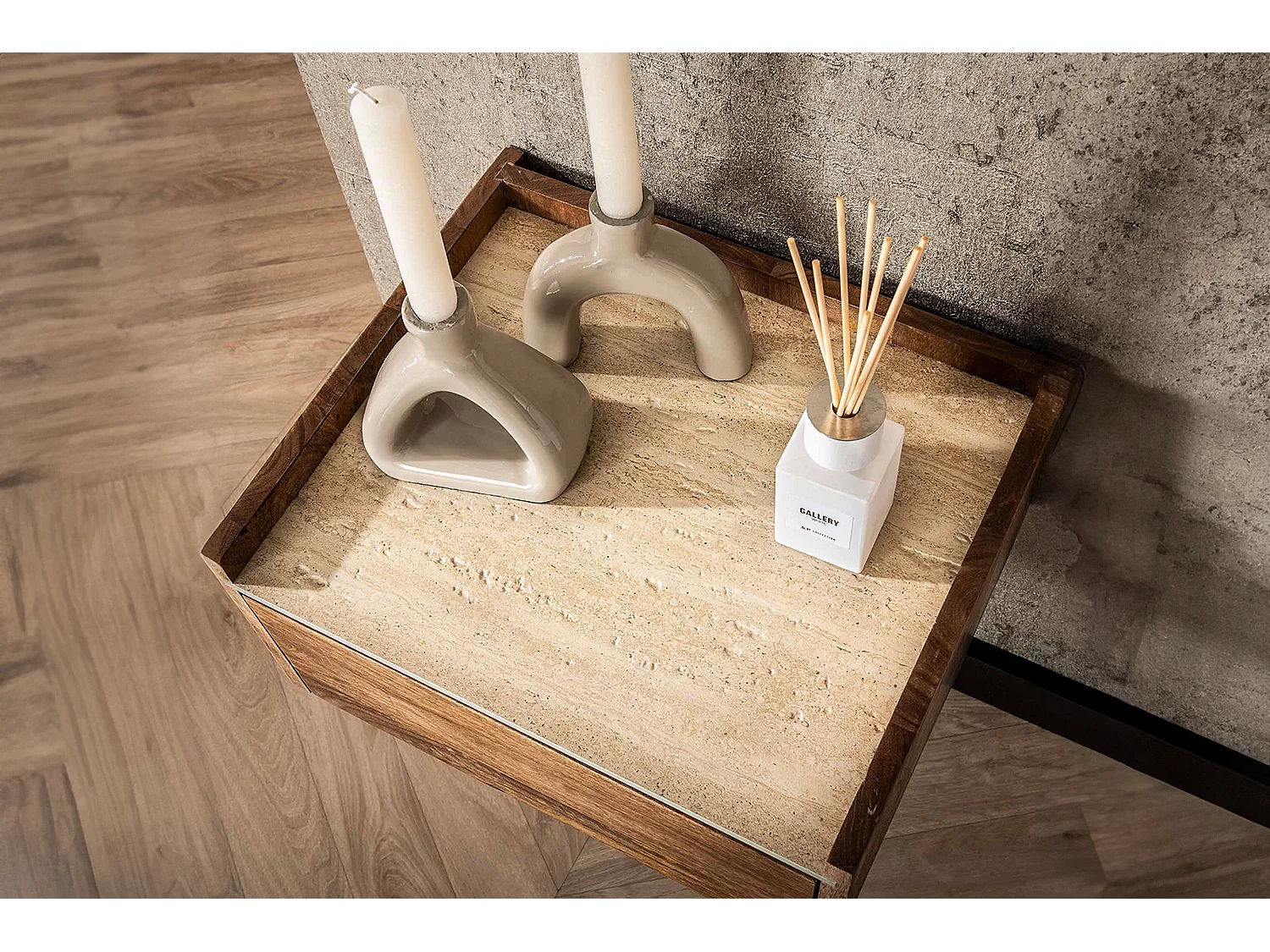 Mesilla de noche - Madera Madera - 35 x 40 cm - NORYN