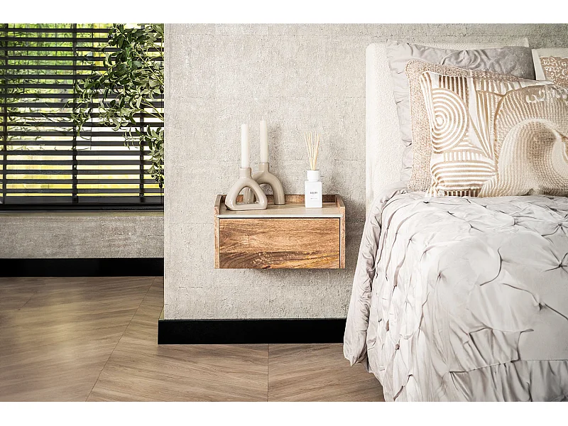 Table de nuit - Bois Bois - 35 x 40 cm - NORYN