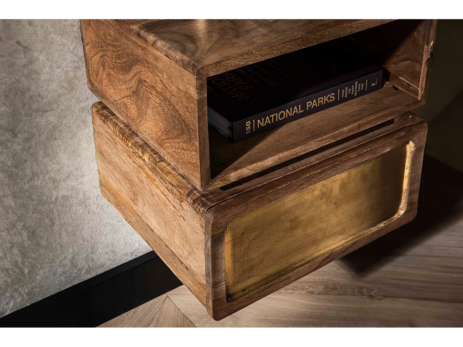 Mesilla de noche - Madera Madera - 30 x 40 cm - BRASY