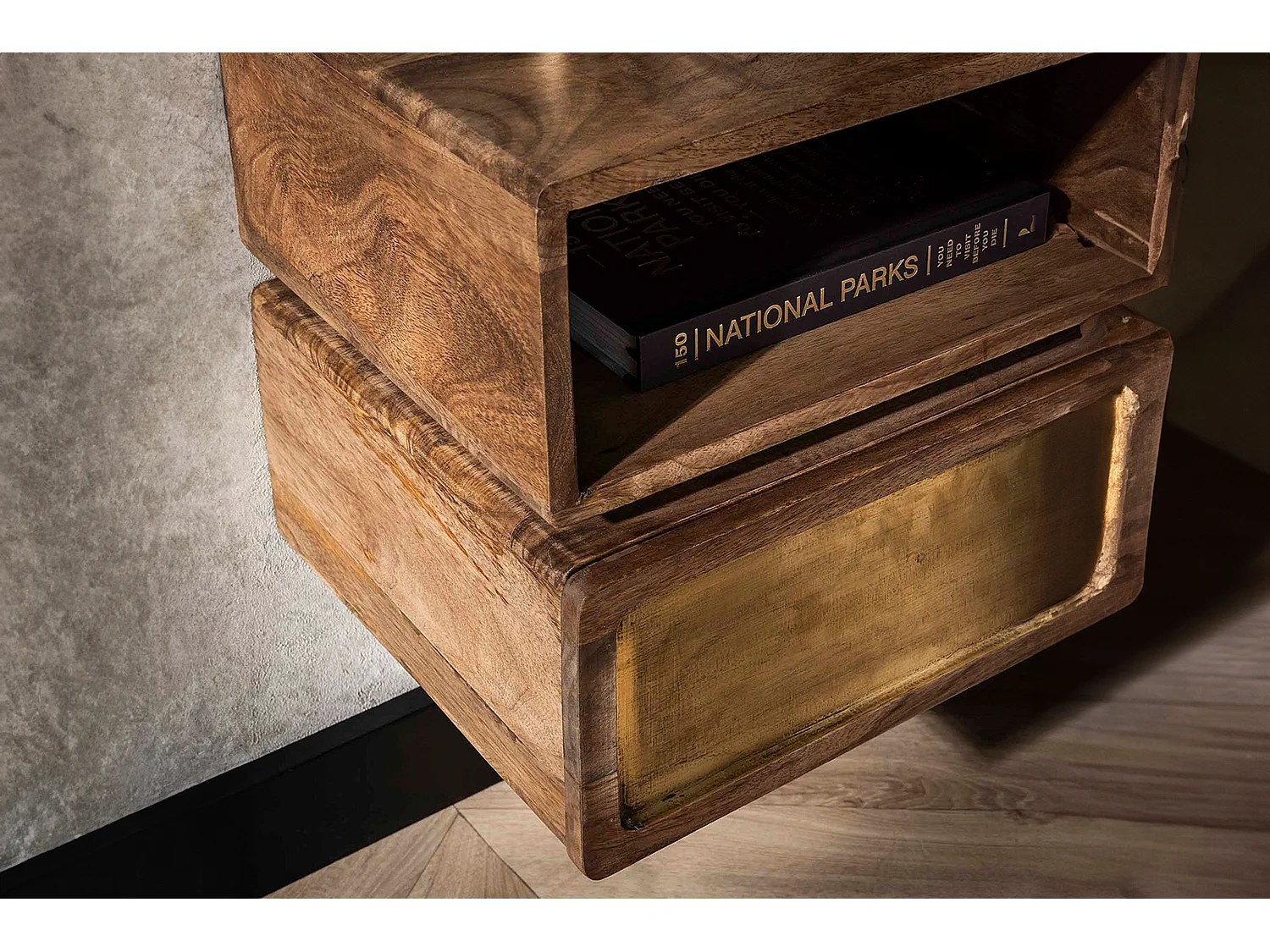 Comodino - Legno Legno - 30 x 40 cm - BRASY