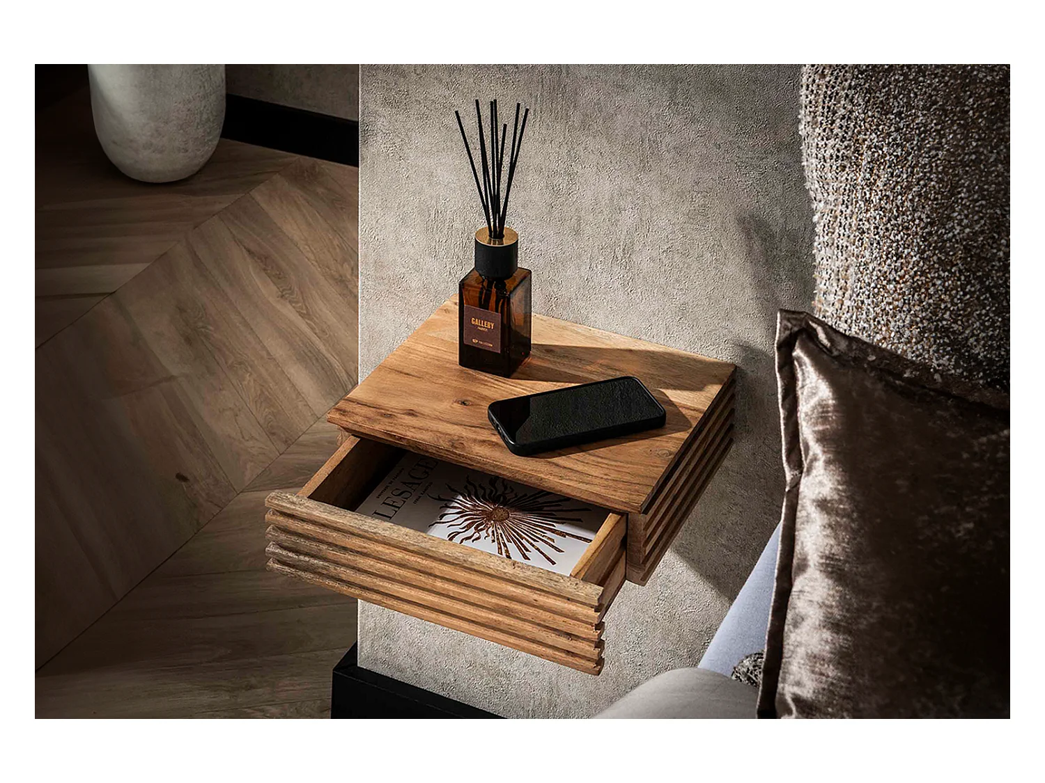 Set Table de nuit - Bois Bois - 25 x 30 cm - FIRU