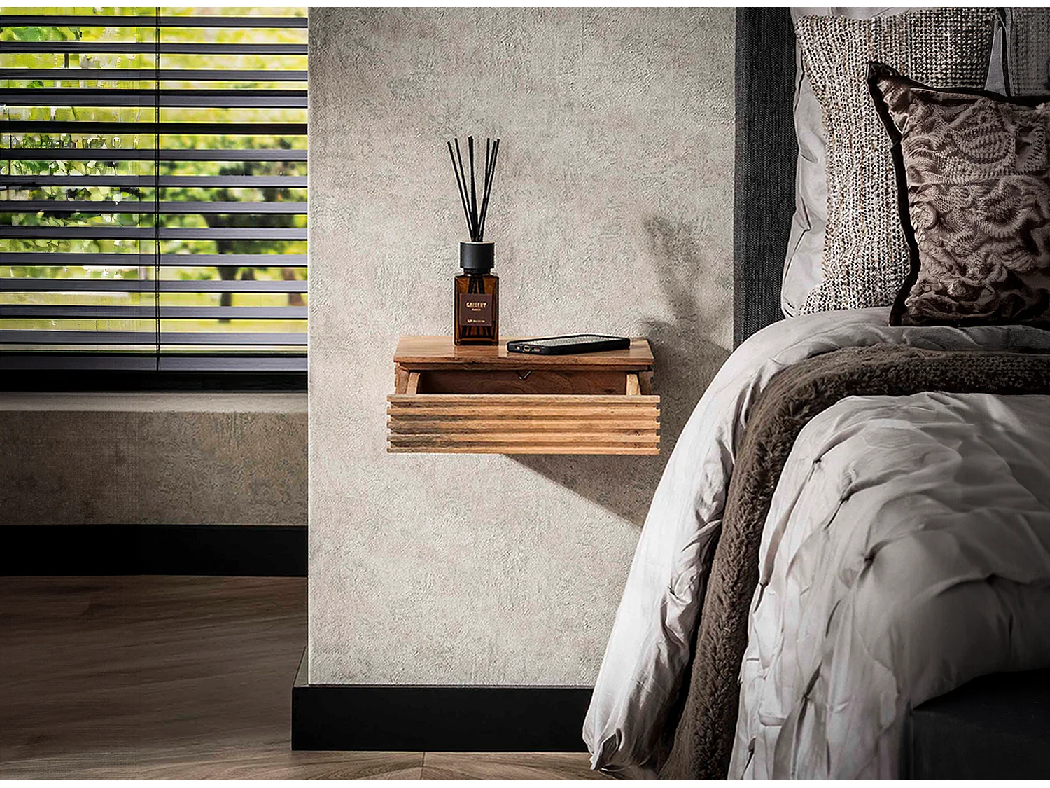 Set Mesilla de noche - Madera Madera - 25 x 30 cm - FIRU