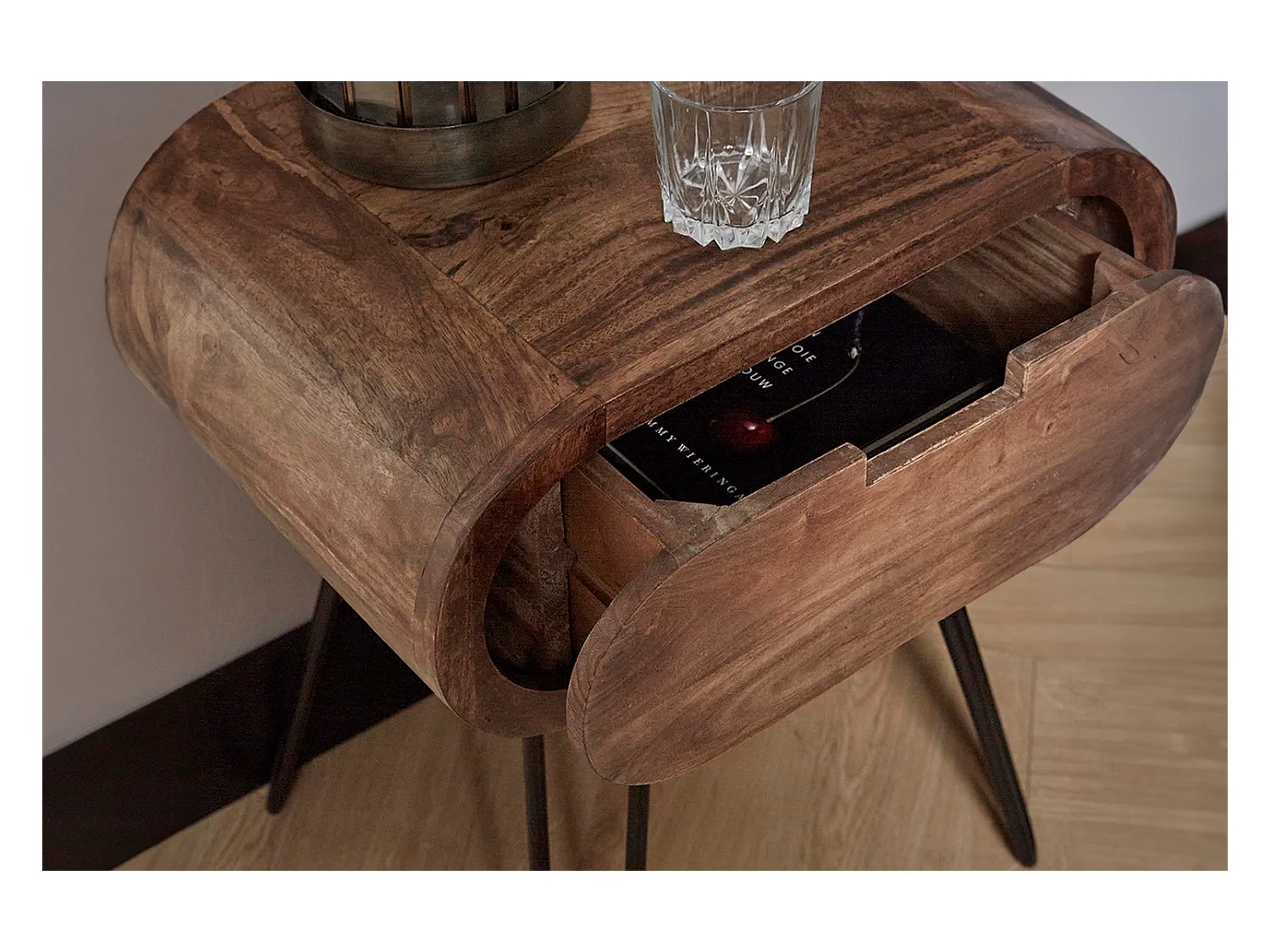 Table de nuit - Bois Bois - 35 x 50 cm - BAEL