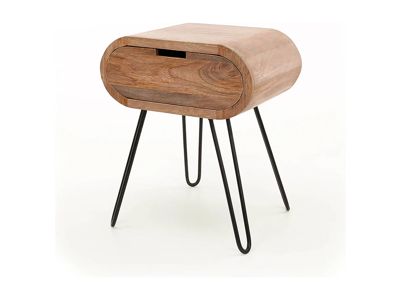 Mesilla de noche - Madera Madera - 35 x 50 cm - BAEL