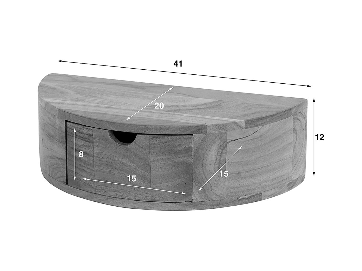 Table de nuit - Bois Bois - 20 x 40 cm - CAVE