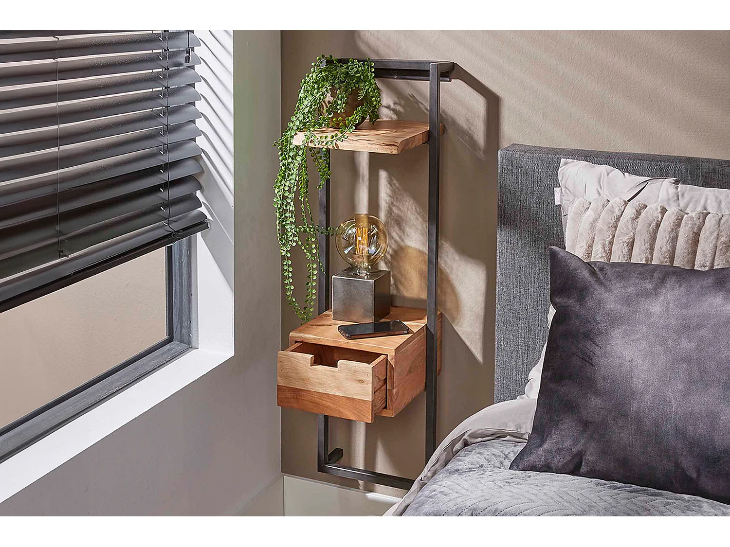 Comodino - Legno Legno - 30 x 30 cm - AIDY