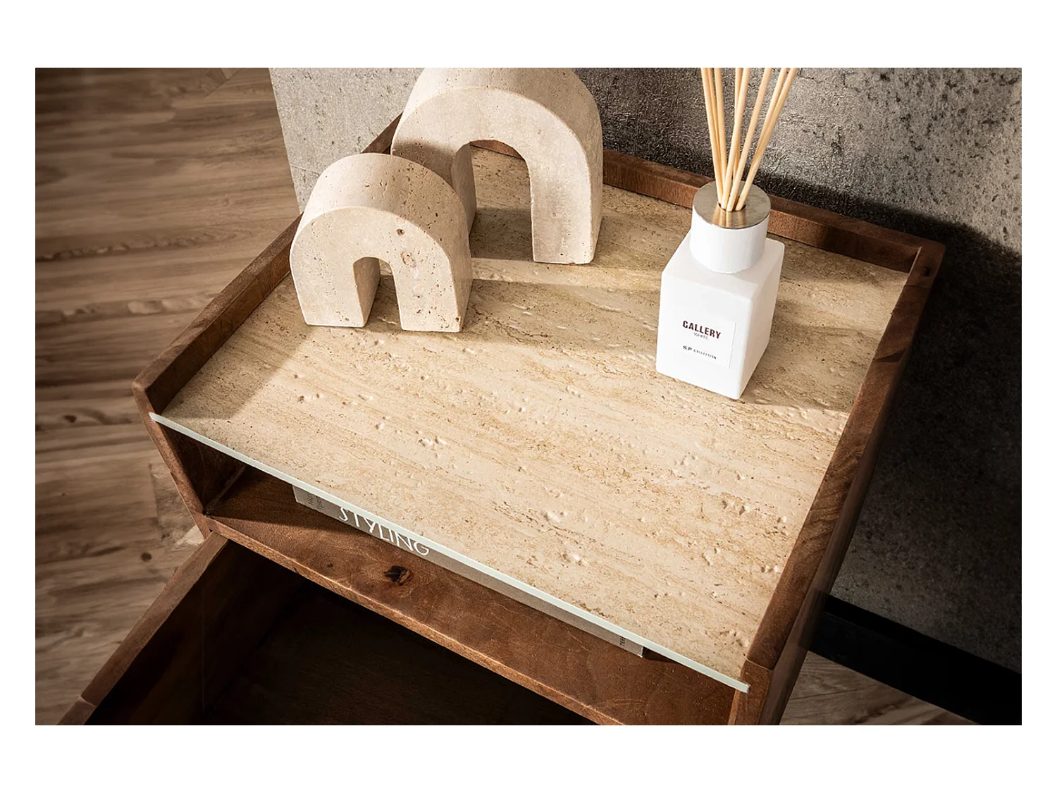 Table de nuit - Bois Bois - 35 x 40 cm - NORYN