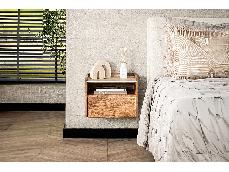 Table de nuit - Bois Bois - 35 x 40 cm - NORYN