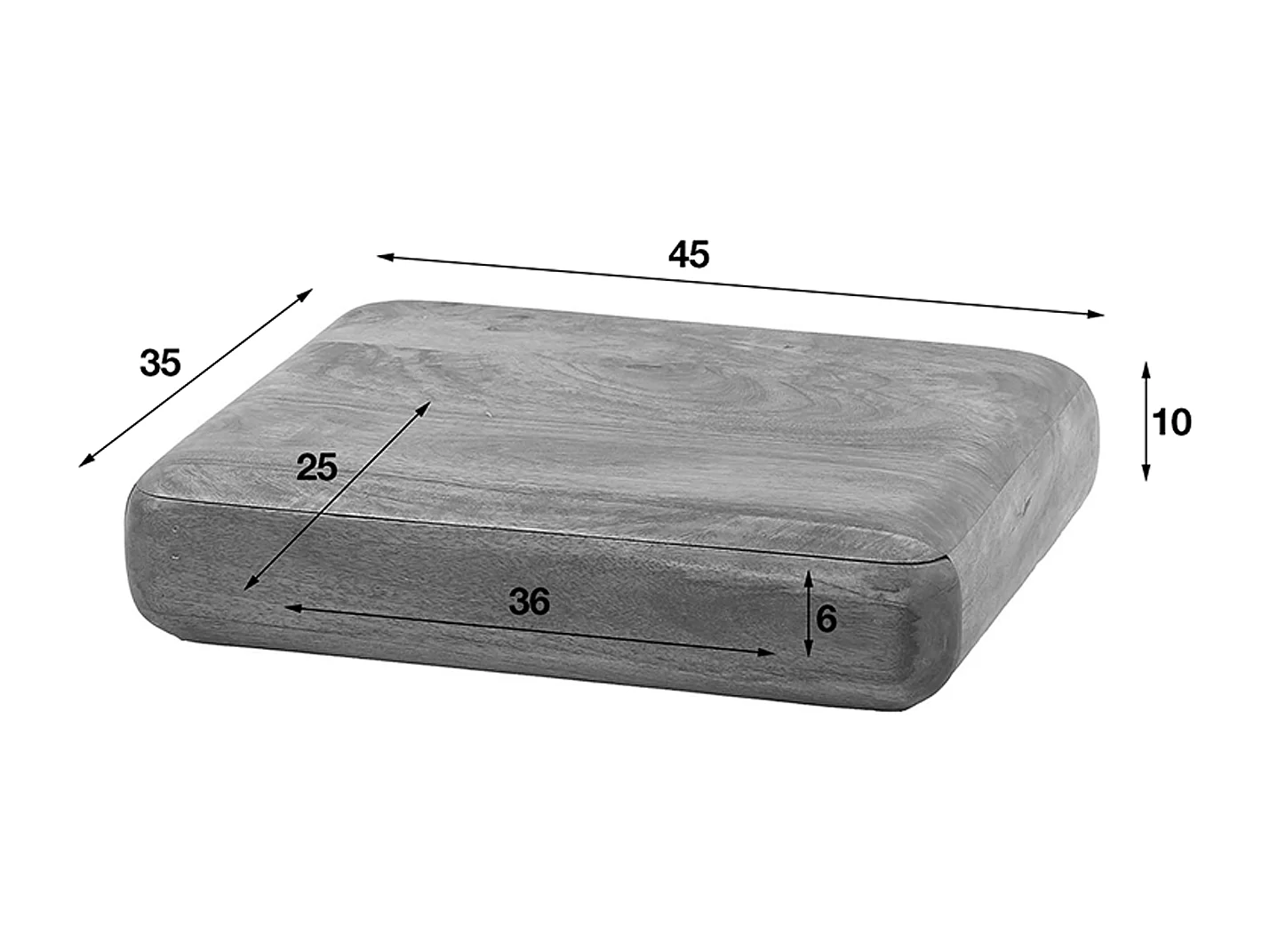 Table de nuit - Bois Bois - 35 x 45 cm - SLEK