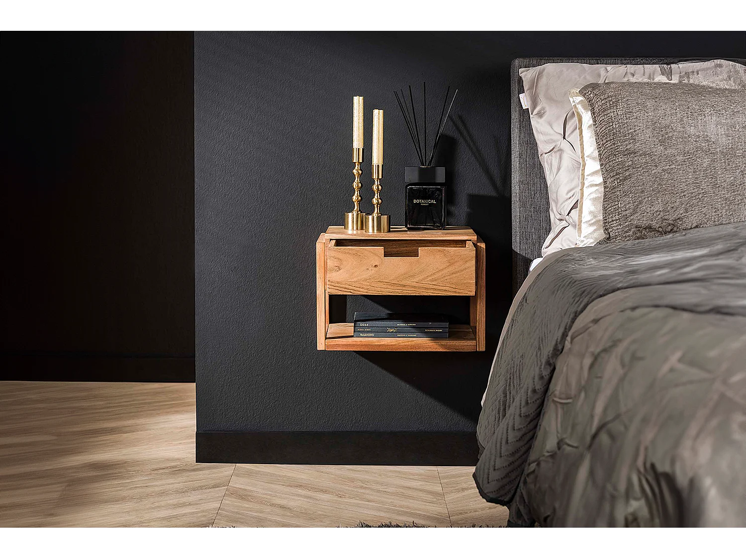 Mesilla de noche - Madera Madera - 25 x 39 cm - HOLYA