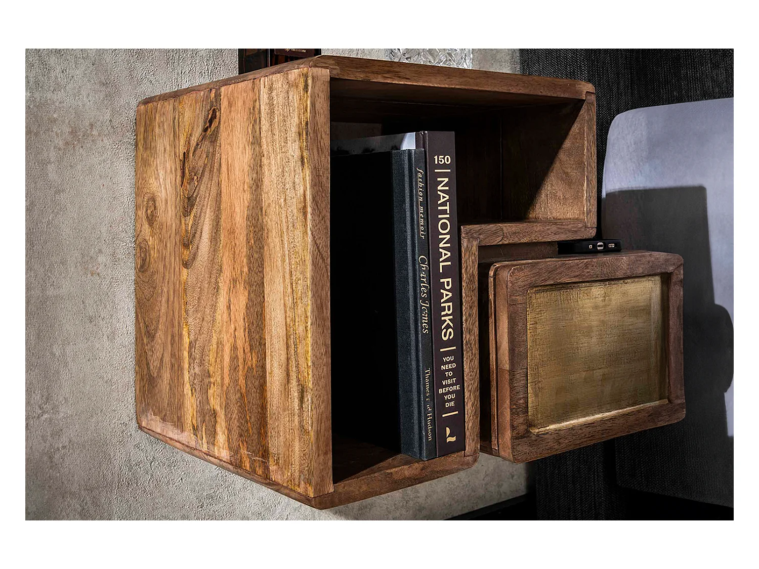 Comodino - Legno Legno - 30 x 42 cm - BRASY