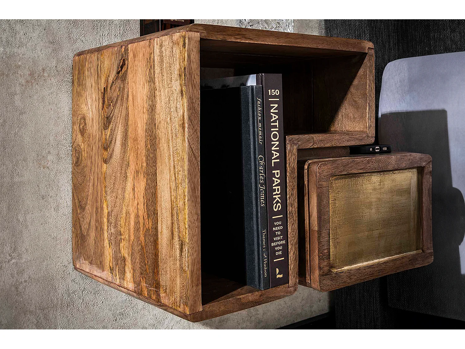 Comodino - Legno Legno - 30 x 42 cm - BRASY