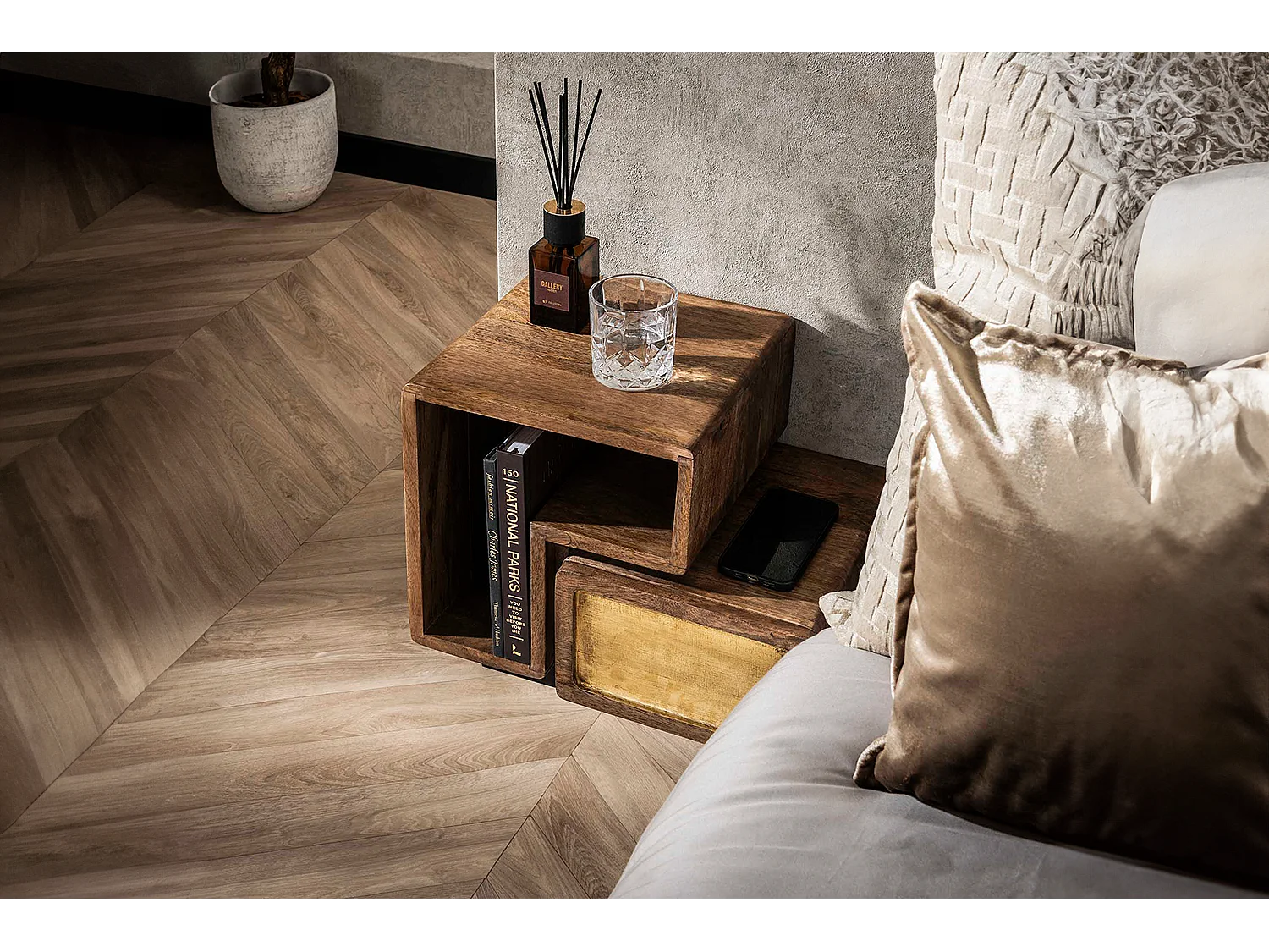 Nachttisch - Holz Holz - 30 x 42 cm - BRASY