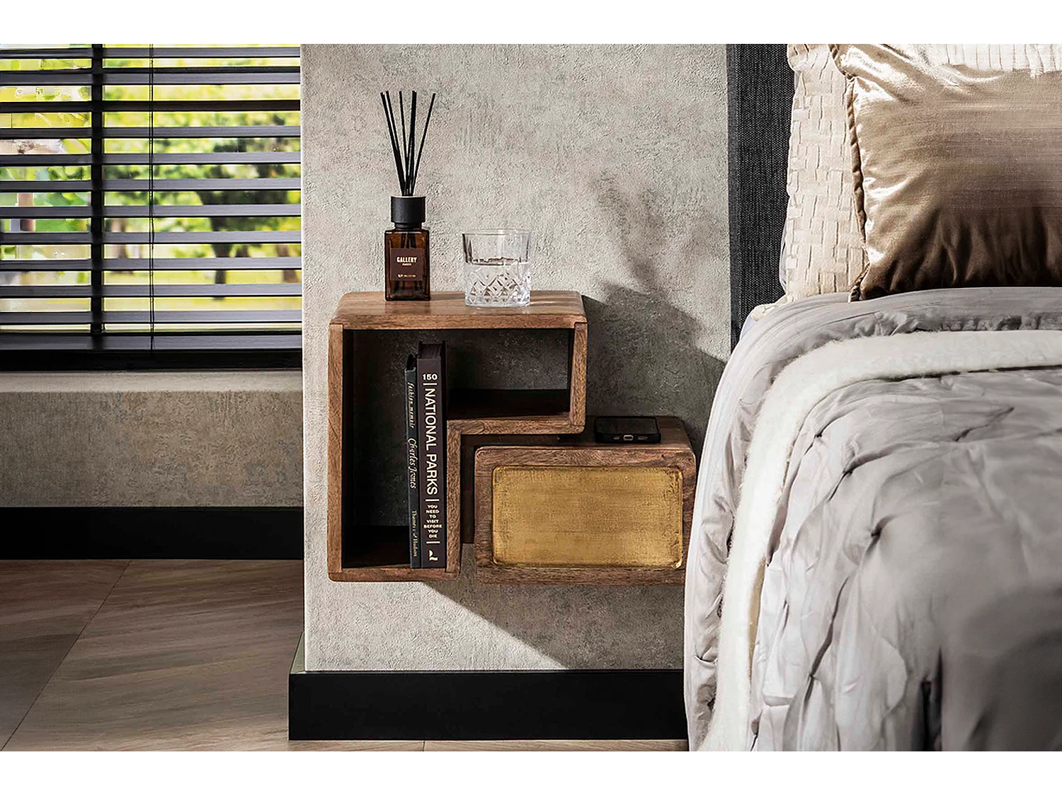 Nachttisch - Holz Holz - 30 x 42 cm - BRASY