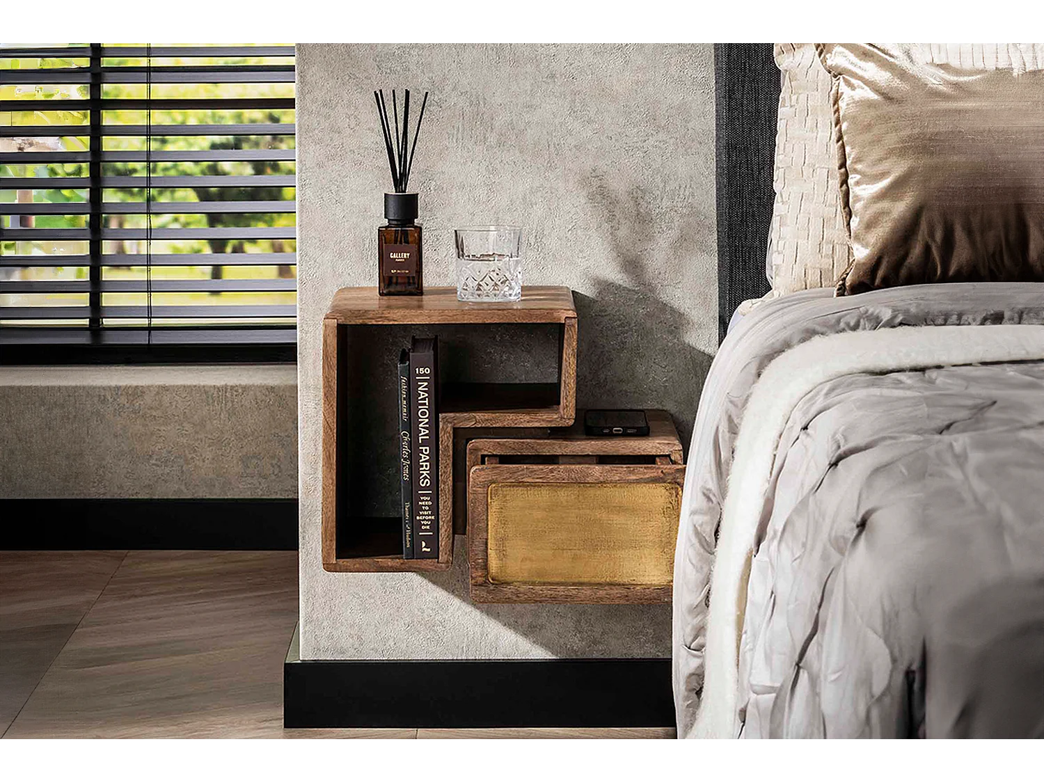 Nachttisch - Holz Holz - 30 x 42 cm - BRASY