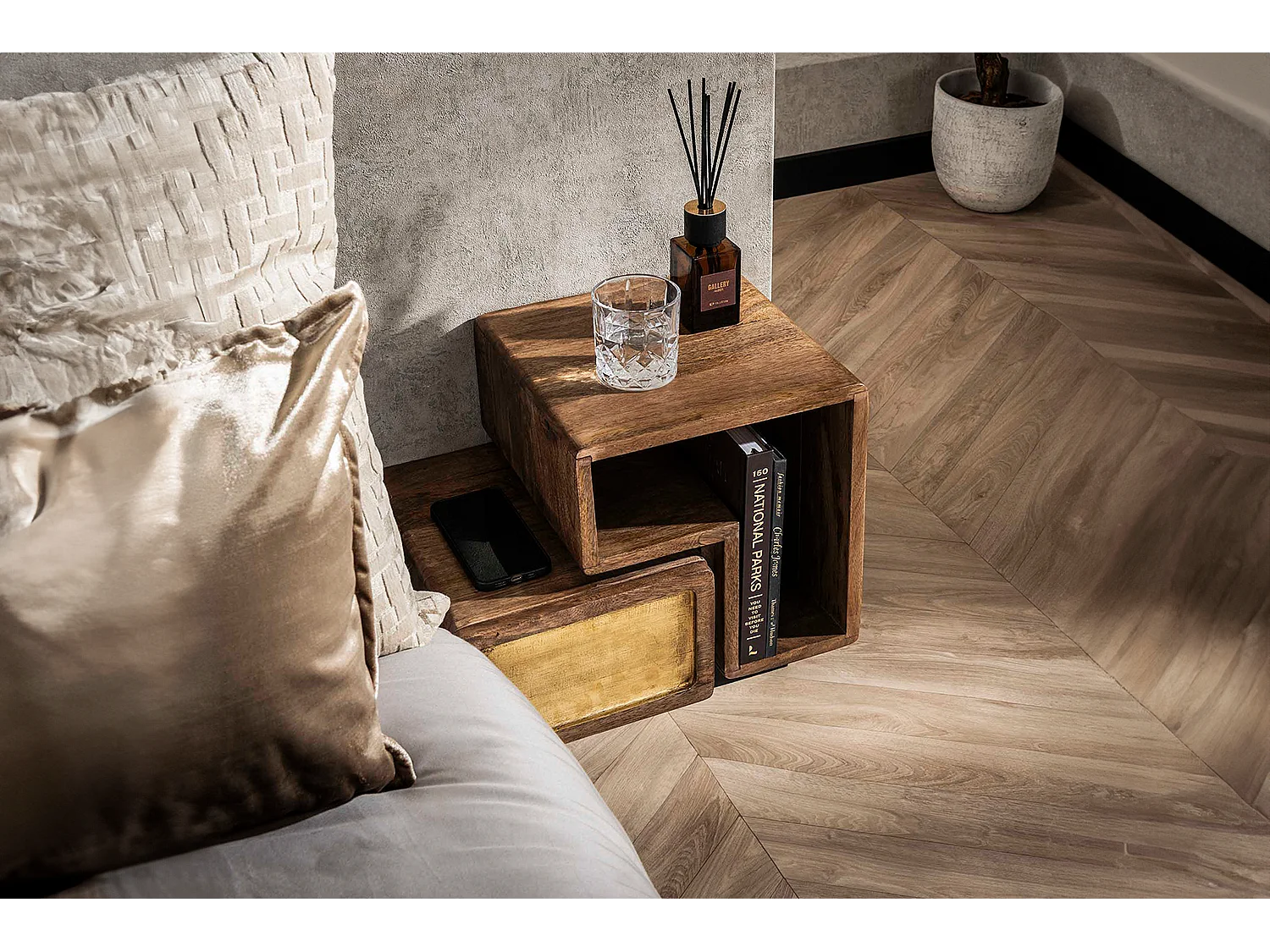 Nachttisch - Holz Holz - 30 x 42 cm - BRASY