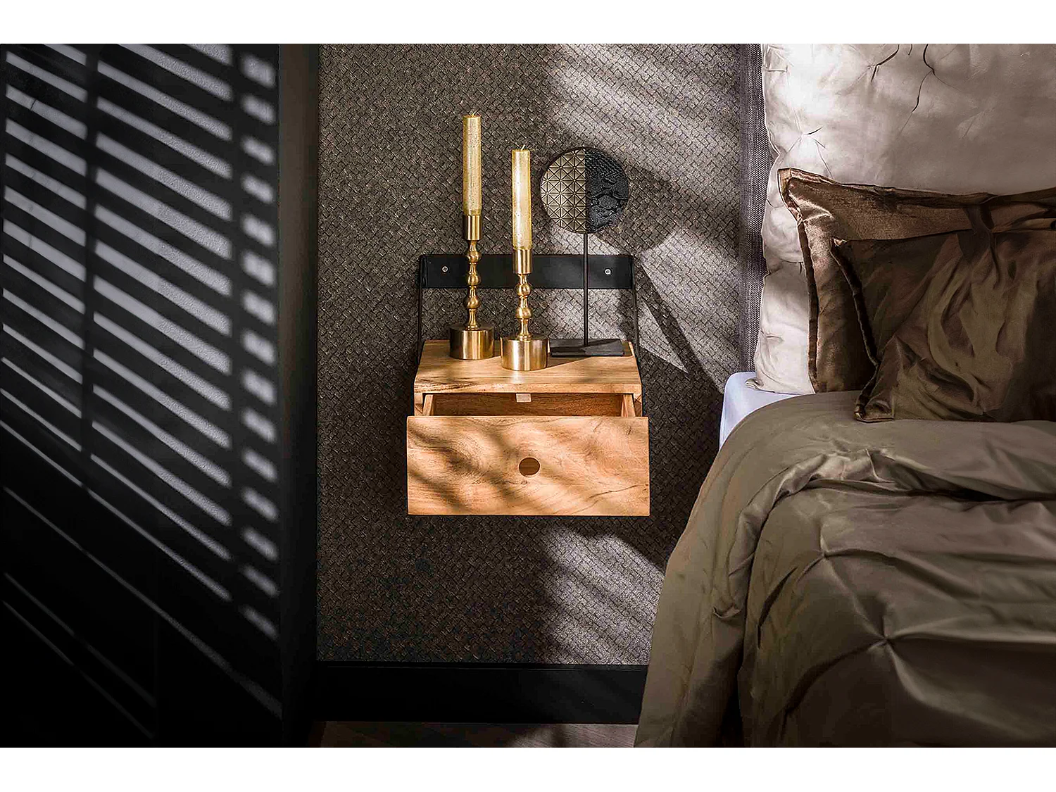 Set Table de nuit - Bois Bois - 30 x 30 cm - SEWU