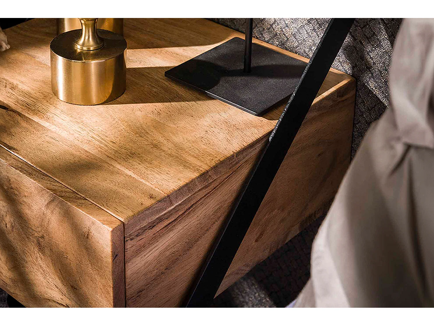 Set Table de nuit - Bois Bois - 30 x 30 cm - SEWU