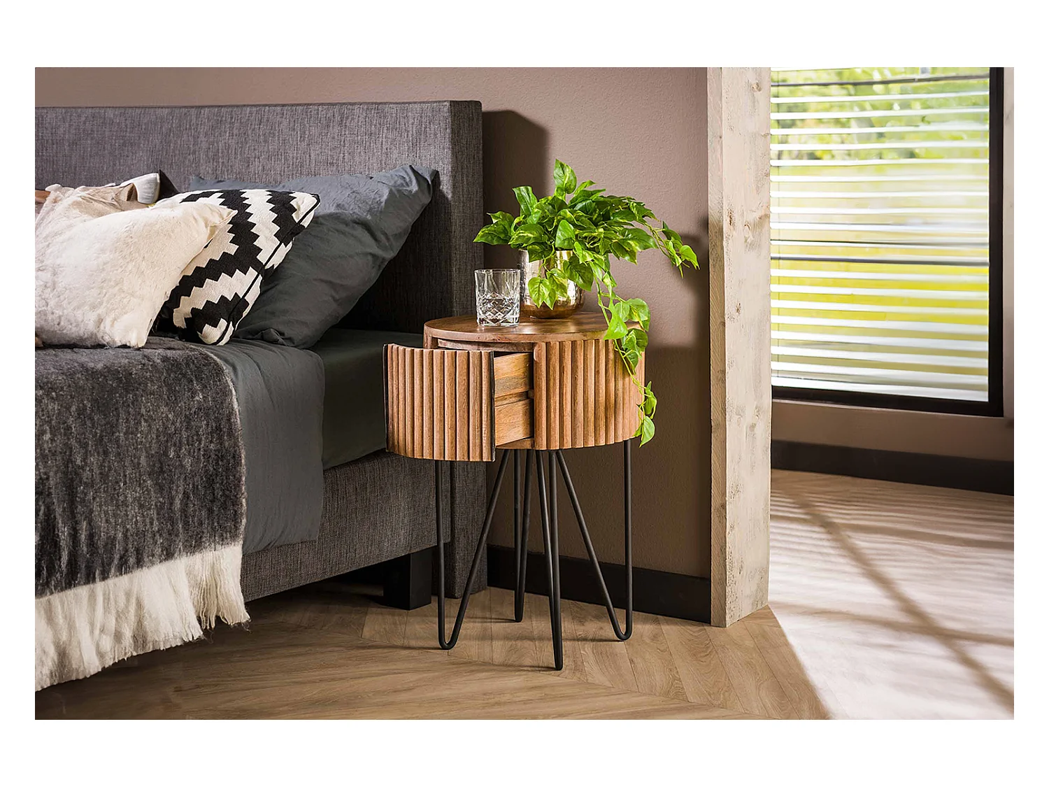 Table de nuit - Bois Bois - 40 x 40 cm - SWEAK