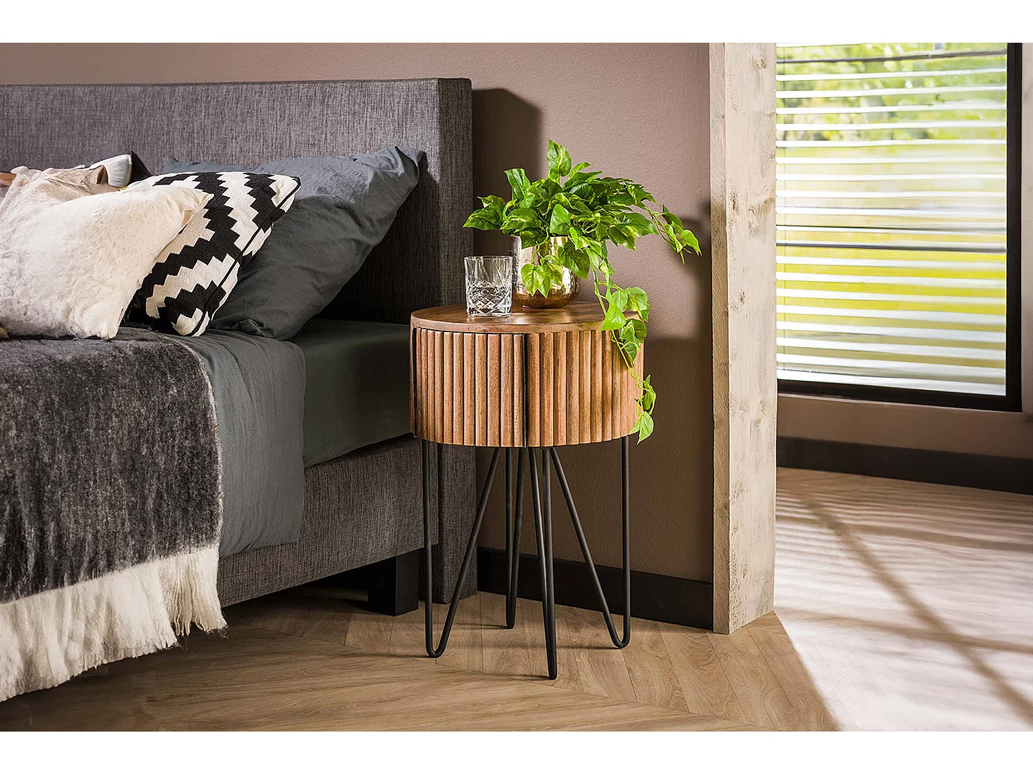 Comodino - Legno Legno - 40 x 40 cm - SWEAK